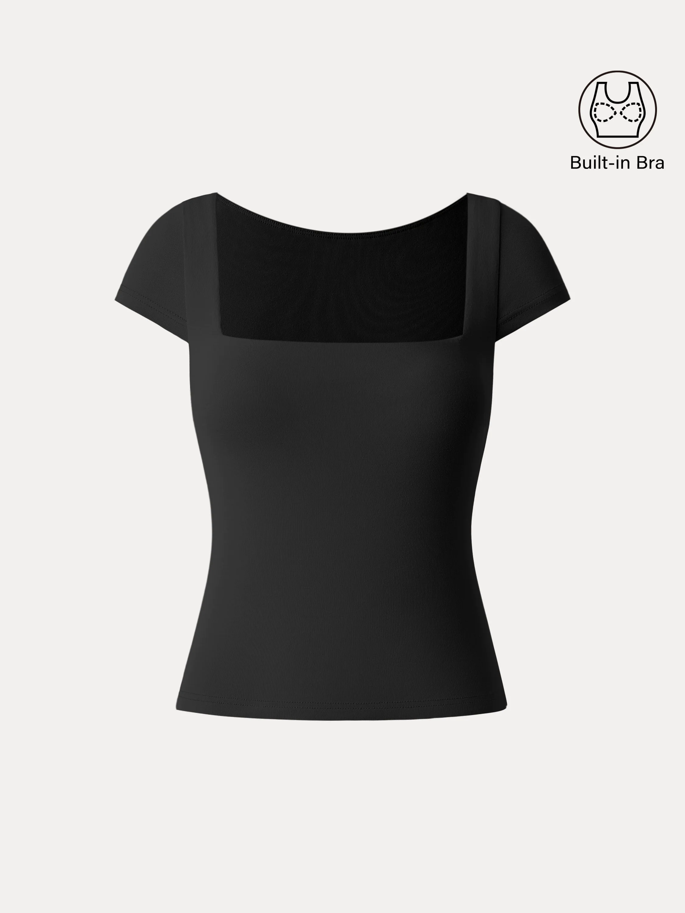 Essential Square Neck Cap Sleeves Brami Top