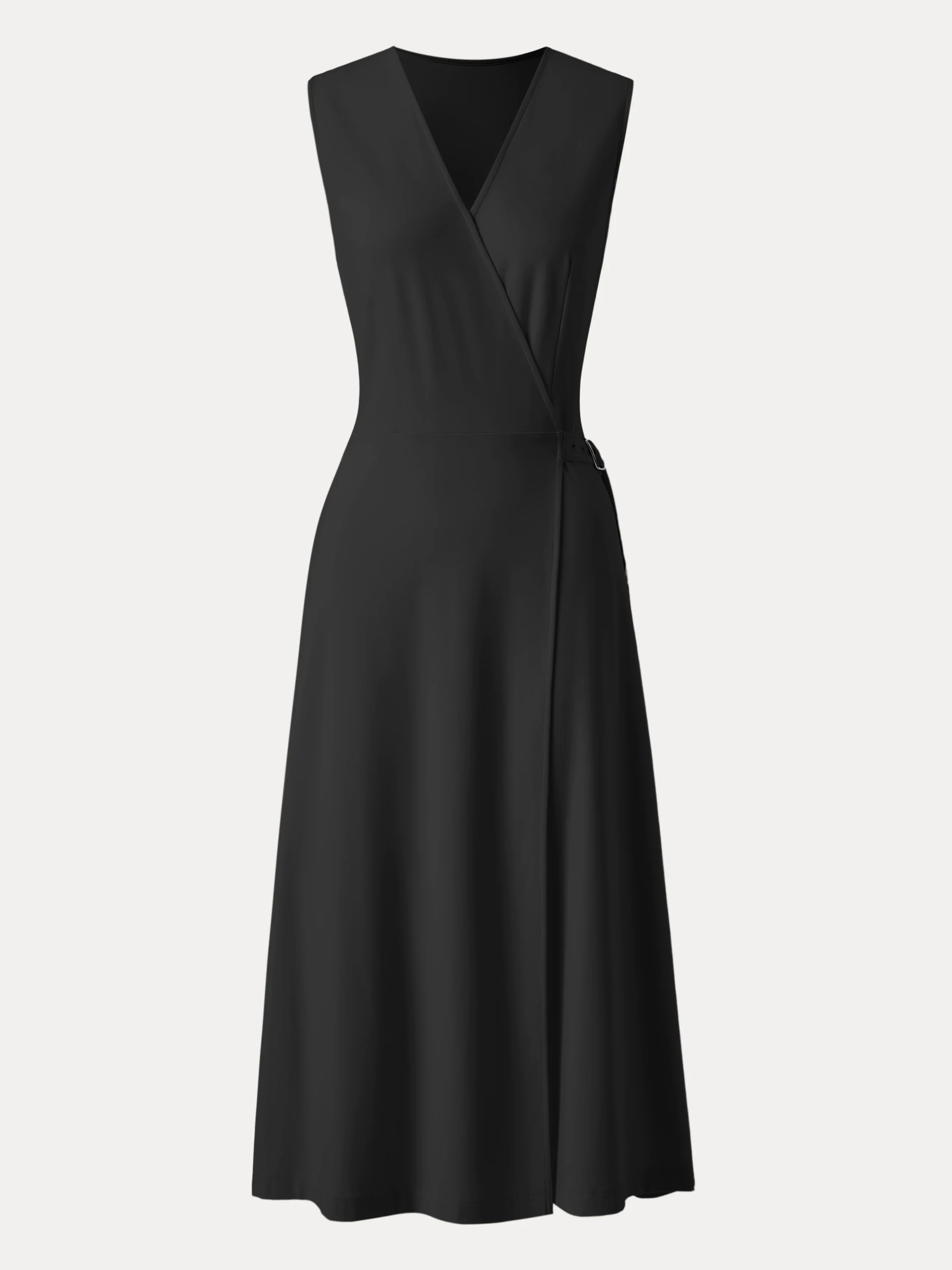 Surplice Adjustable Side-belt Midi Dress Surplice Adjustable Side-belt Midi Dress