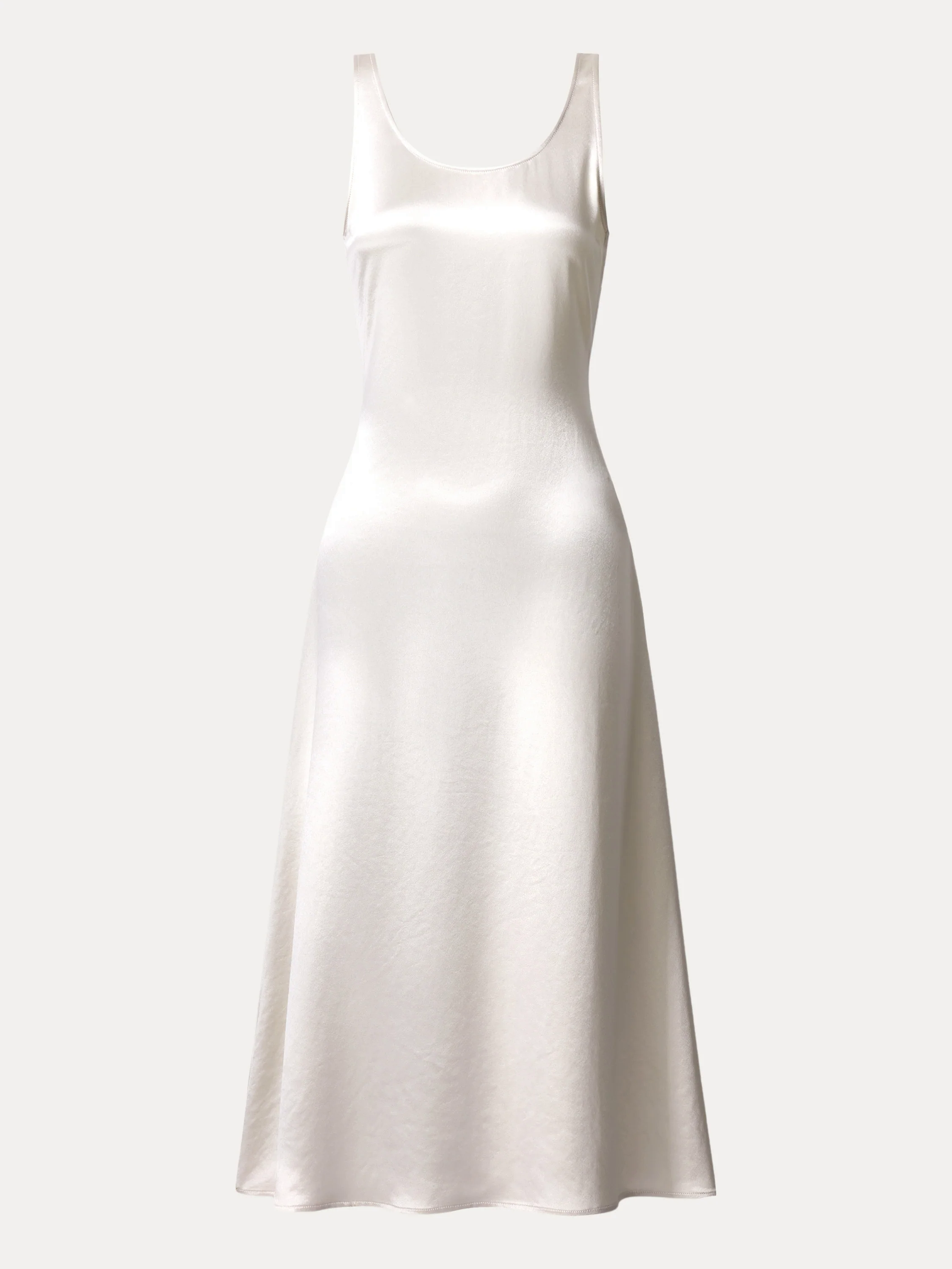 Acetate Scoop Neck Open Back Midi Dress Acetate Scoop Neck Open Back Midi Dress