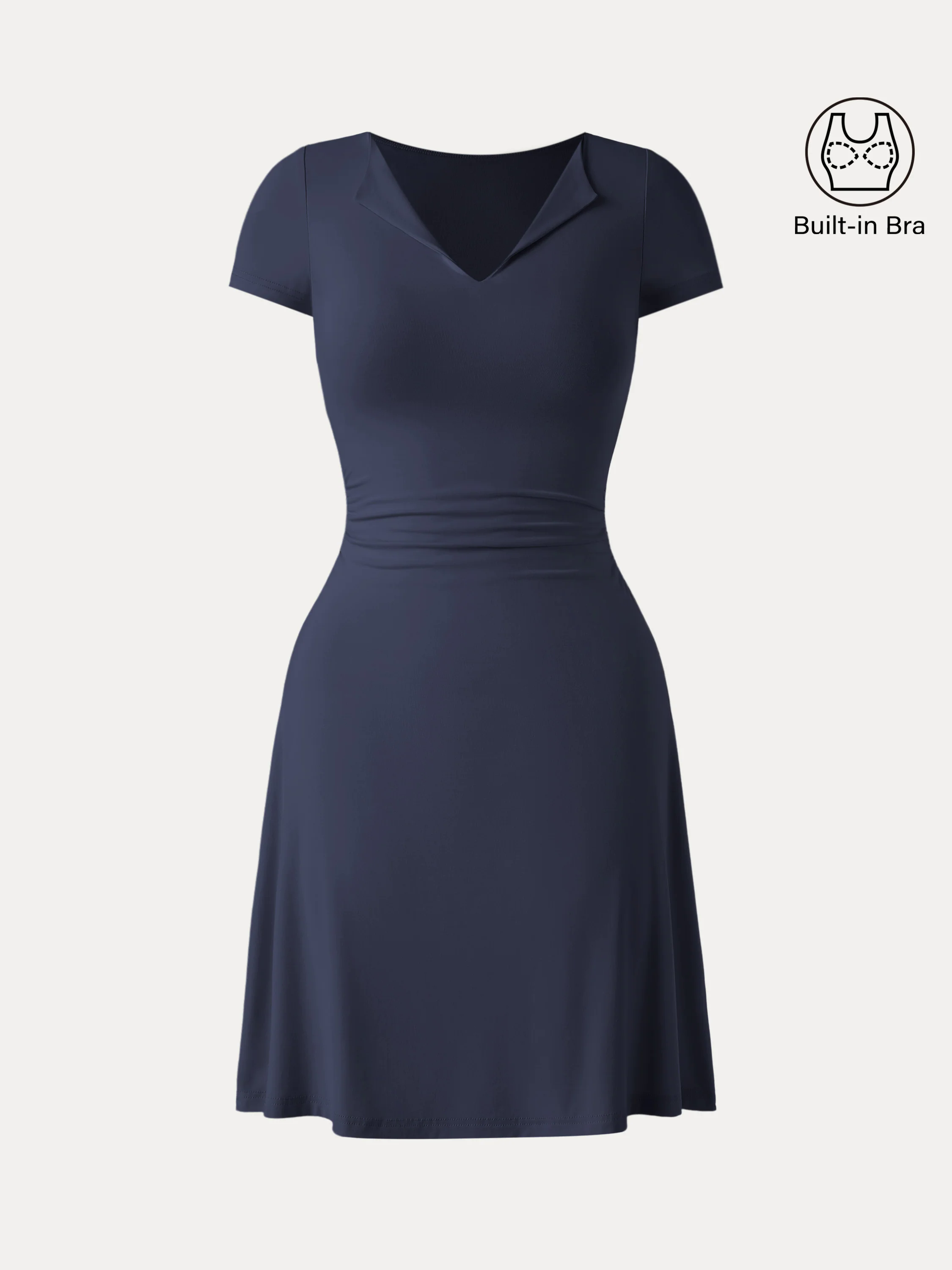 Ultrasoft Flap V-neck Short Sleeve Mini Brami Dress Ultrasoft Flap V-neck Short Sleeve Mini Brami Dress
