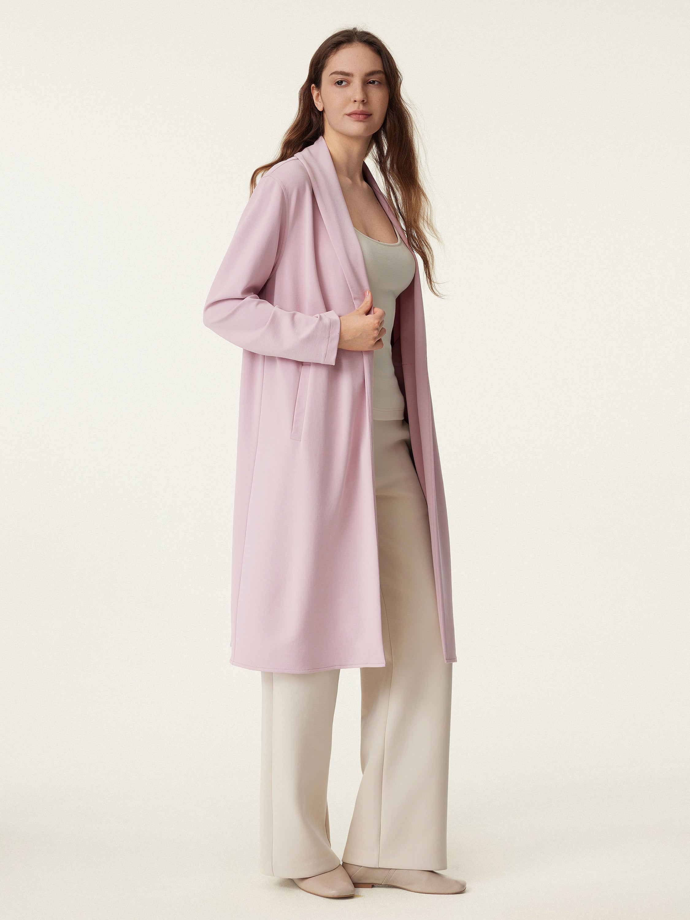 Shawl Collar Long Cardigan Coat Shawl Collar Long Cardigan Coat