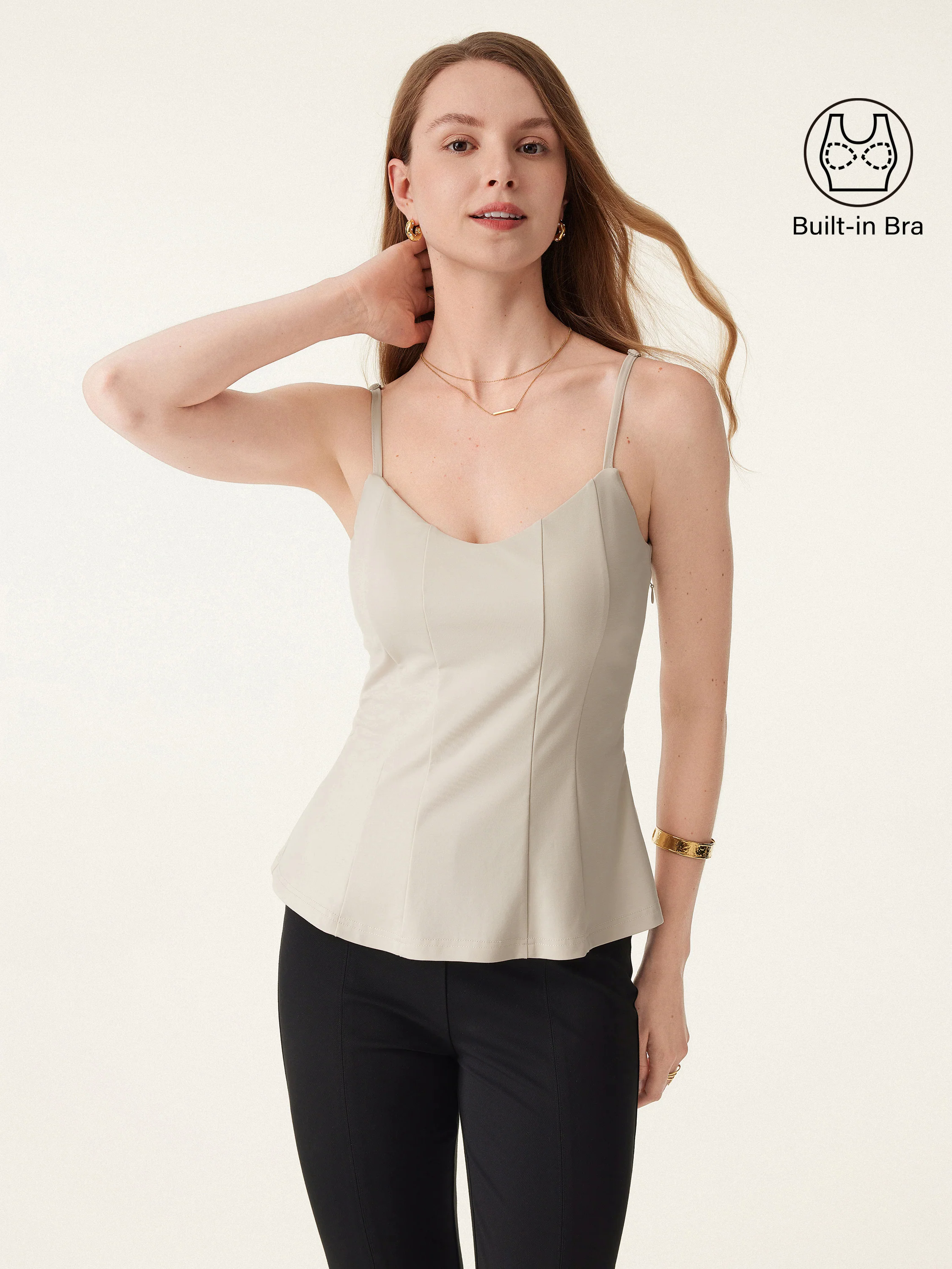 Cooling Scoop Neck Spaghetti Brami