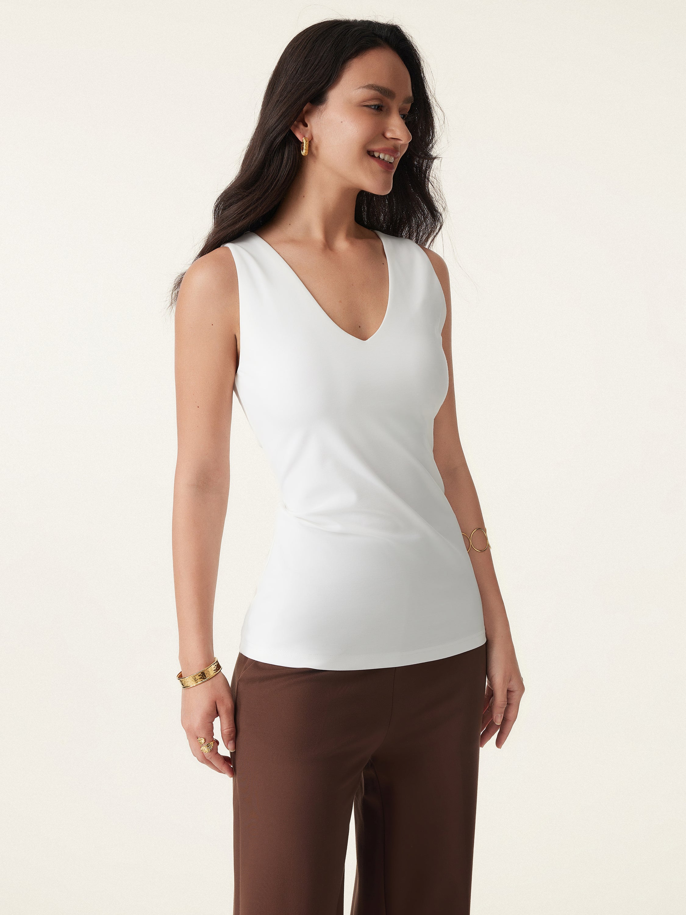Everyday Cooling V-neck Long Brami Tank
