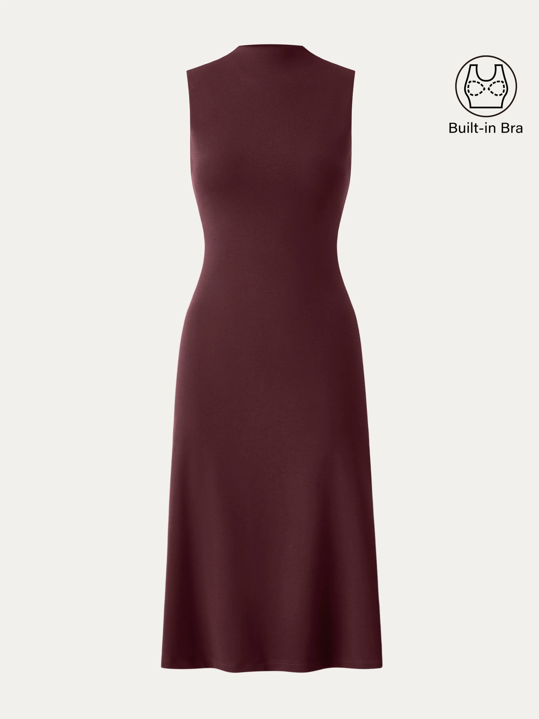 Everyday Mockneck New Airy Brami Midi Dress Everyday Mockneck New Airy Brami Midi Dress