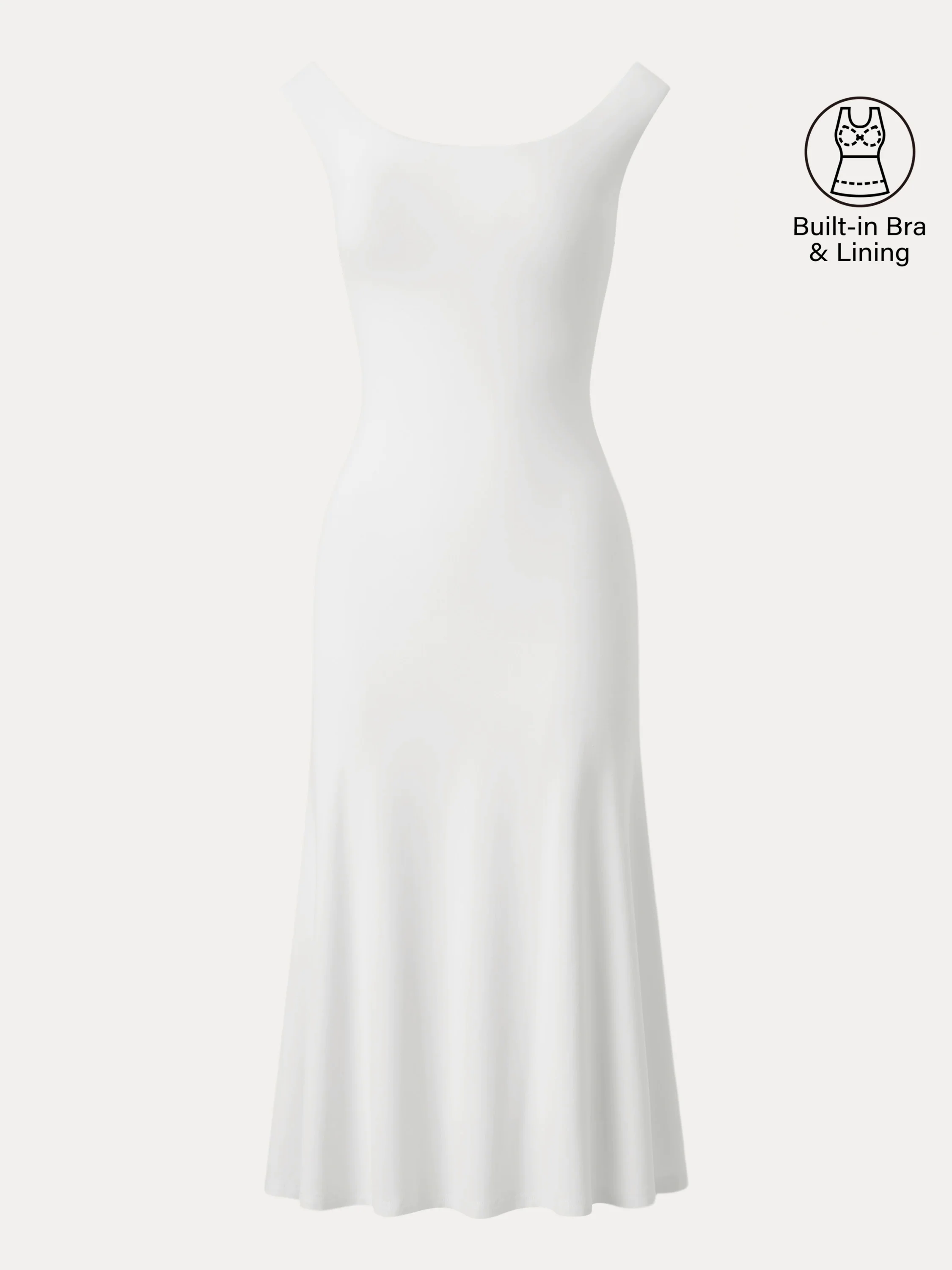 Scoop Neck Midi Low Back Brami Dress Scoop Neck Midi Low Back Brami Dress