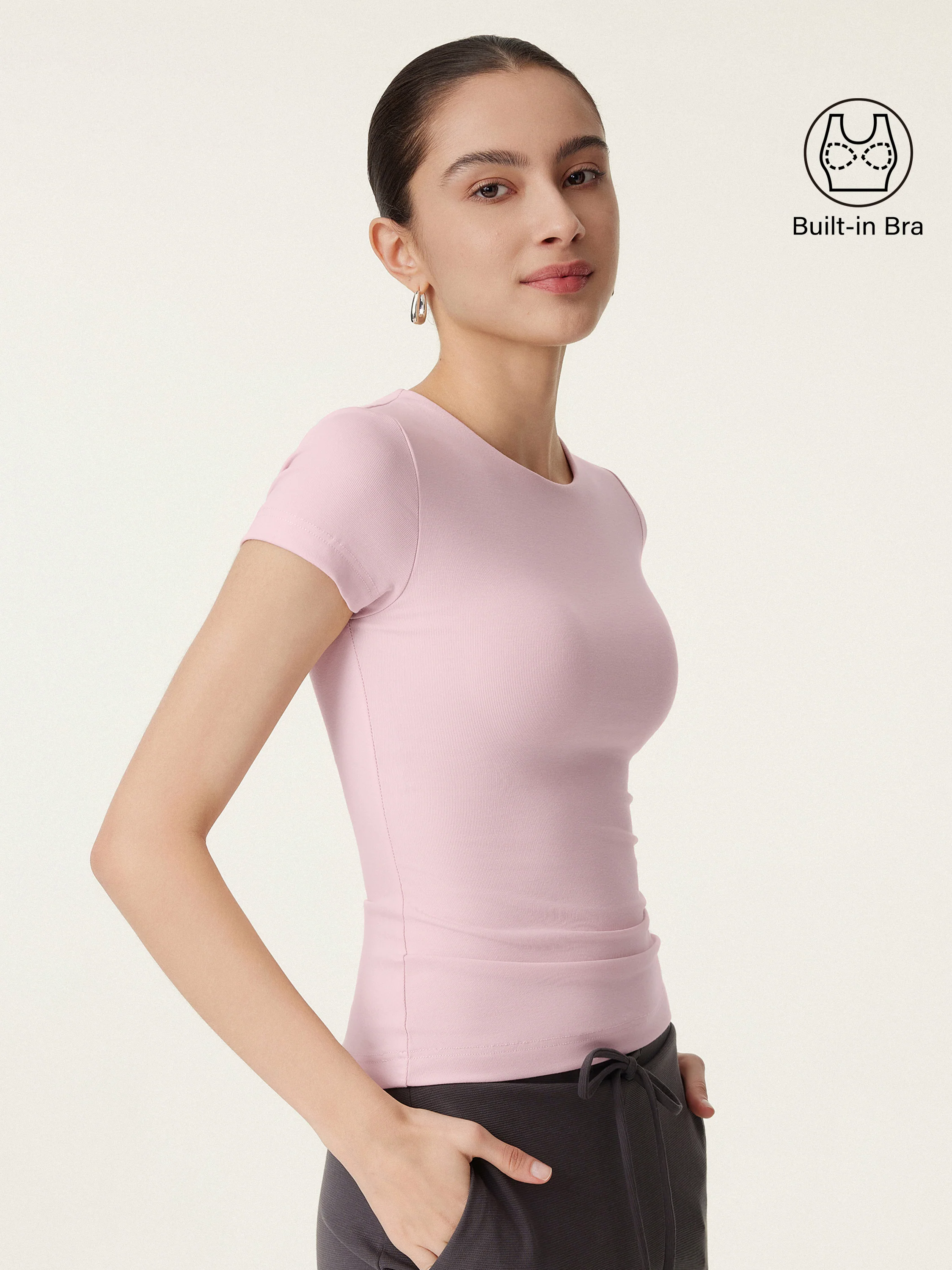 Crewneck Slimming Short Sleeve New Airy Brami