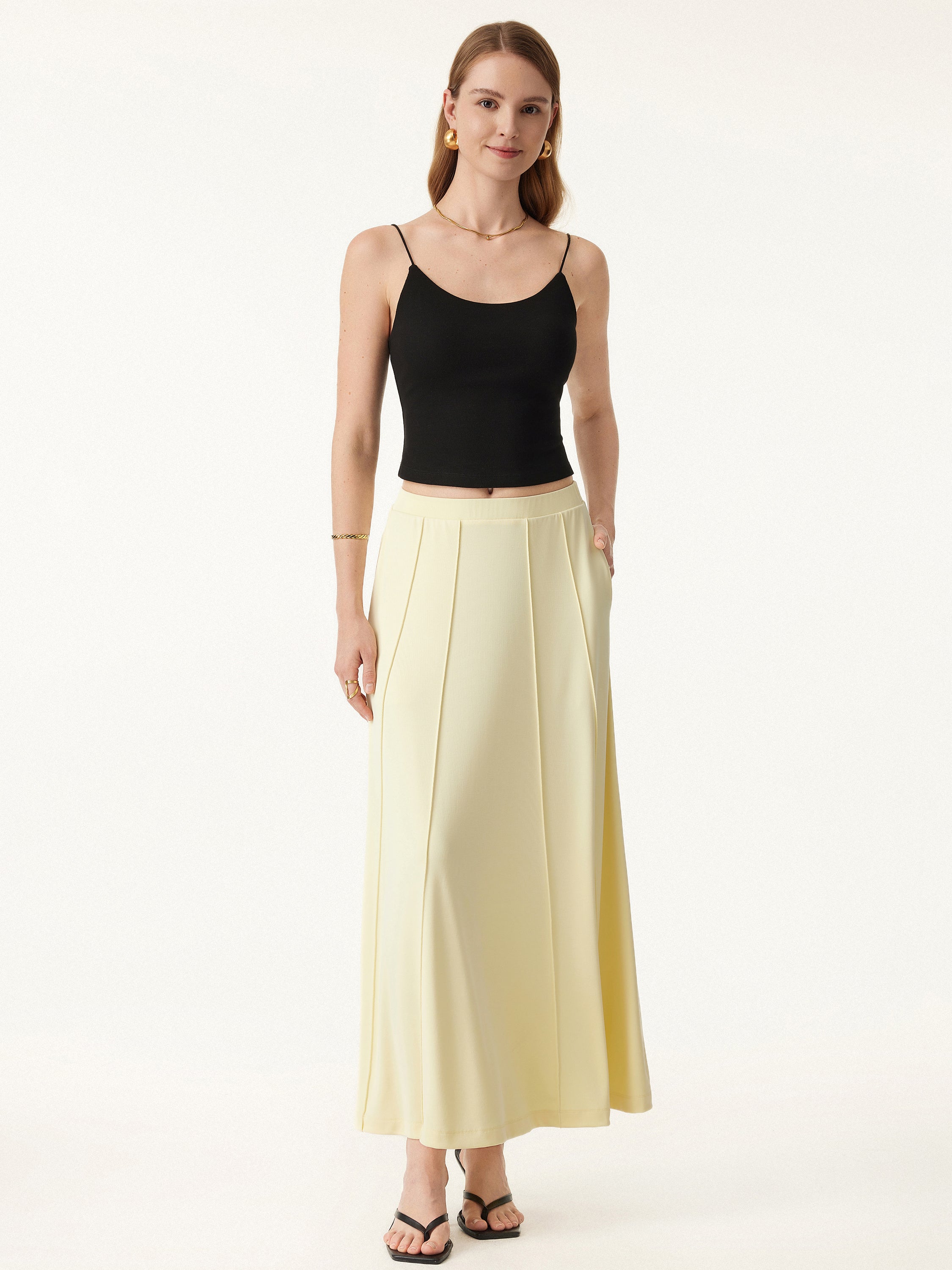 Stretch Cotton U-neck Spaghetti Slim Strap Brami Stretch Cotton U-neck Spaghetti Slim Strap Brami
