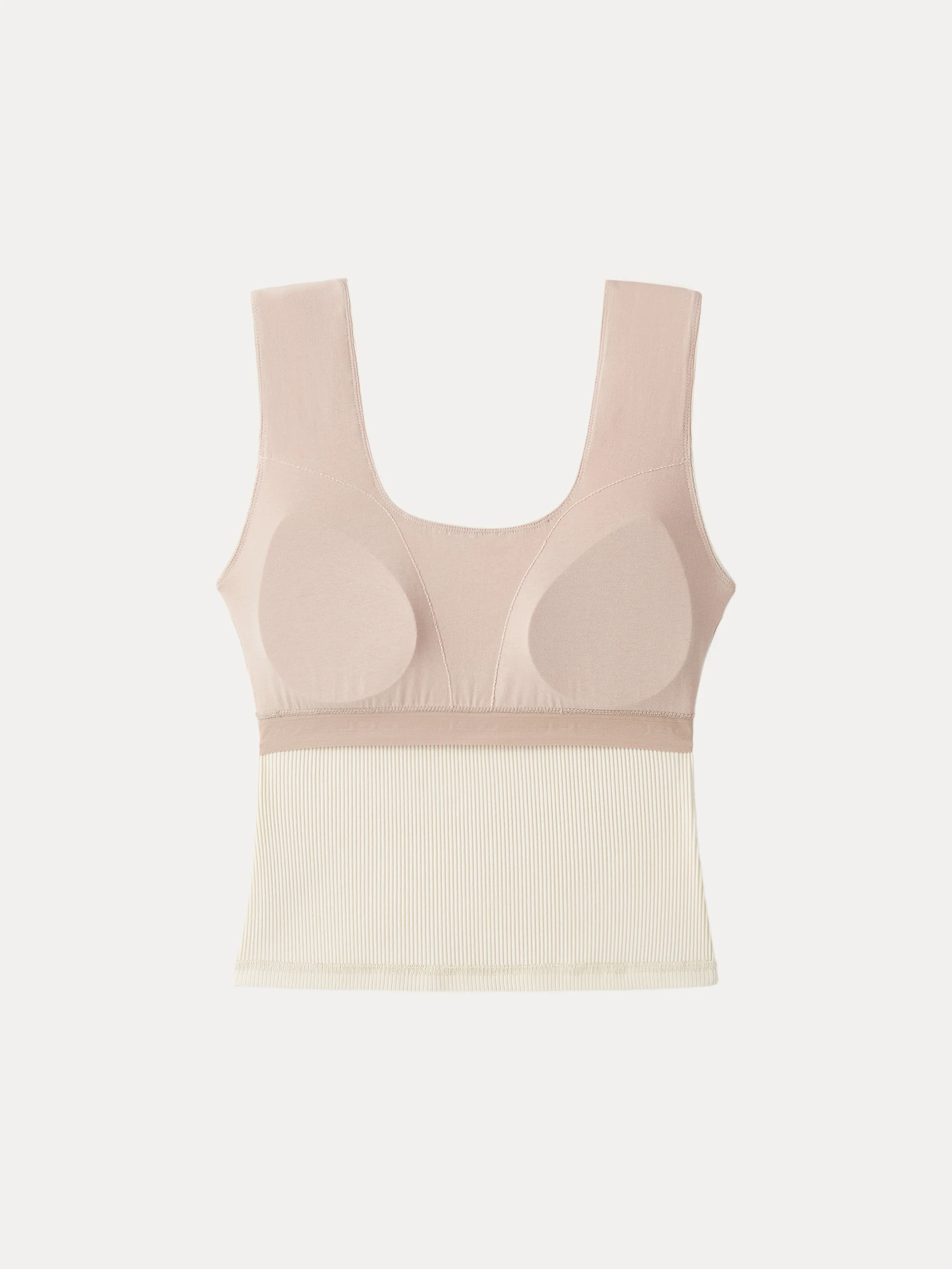 Stretch Cotton Wide Strap Ribbed Brami Tank Stretch Cotton Wide Strap Ribbed Brami Tank