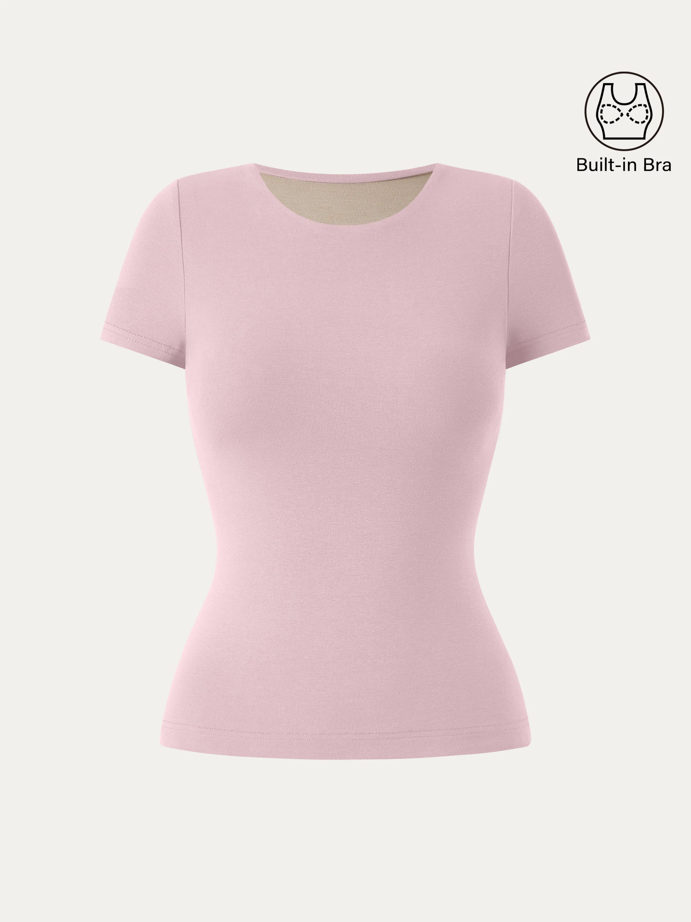 Crewneck Slimming Short Sleeve New Airy Brami Crewneck Slimming Short Sleeve New Airy Brami
