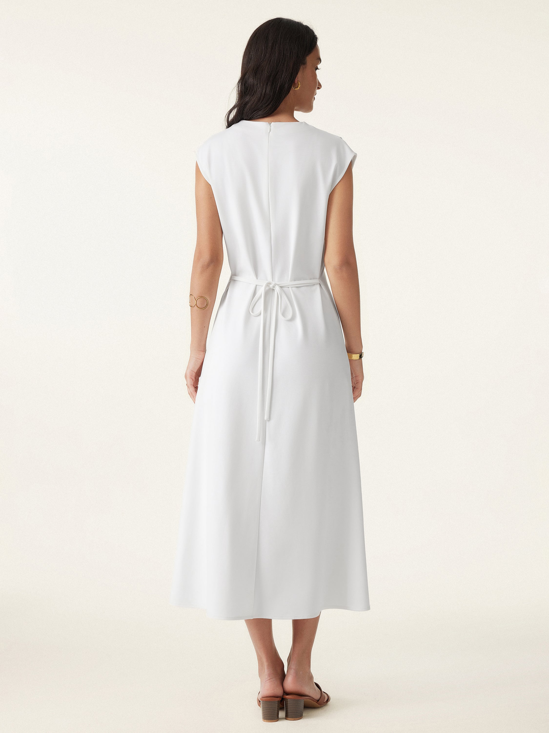 Breezy Easy Crewneck Zippered Midi Dress Breezy Easy Crewneck Zippered Midi Dress