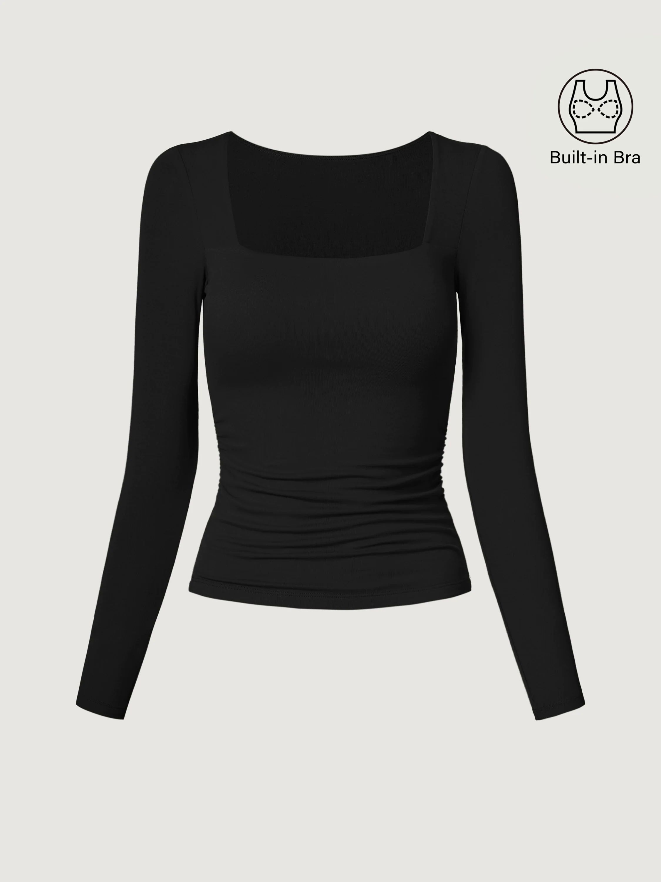 Square Neck Ruched Brami Top Square Neck Ruched Brami Top
