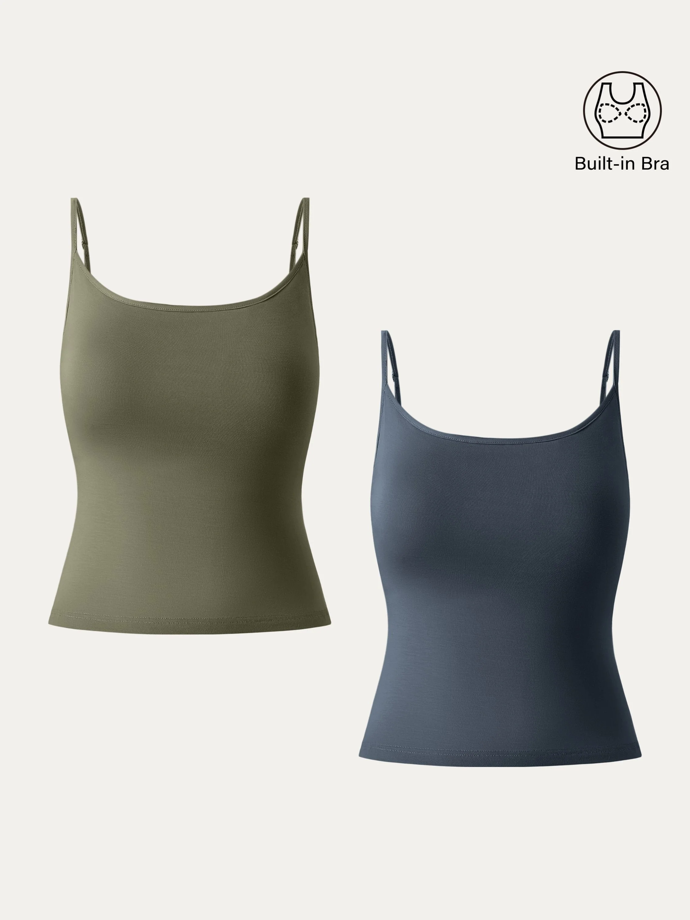U-neck Adjustable Straps Spaghetti Brami Top U-neck Adjustable Straps Spaghetti Brami Top