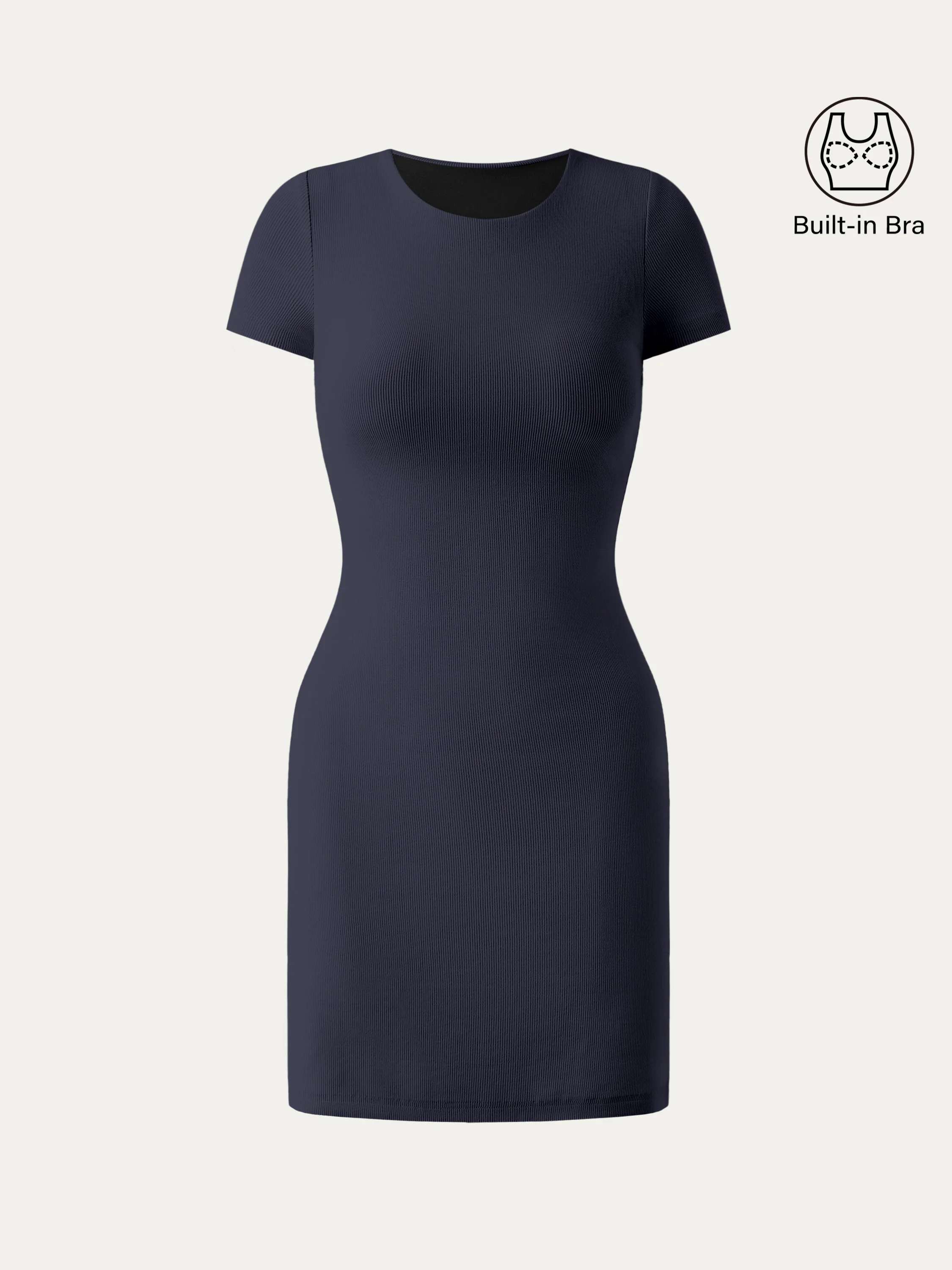 Crewneck Cotton Short Sleeve New Airy Brami Dress Crewneck Cotton Short Sleeve New Airy Brami Dress