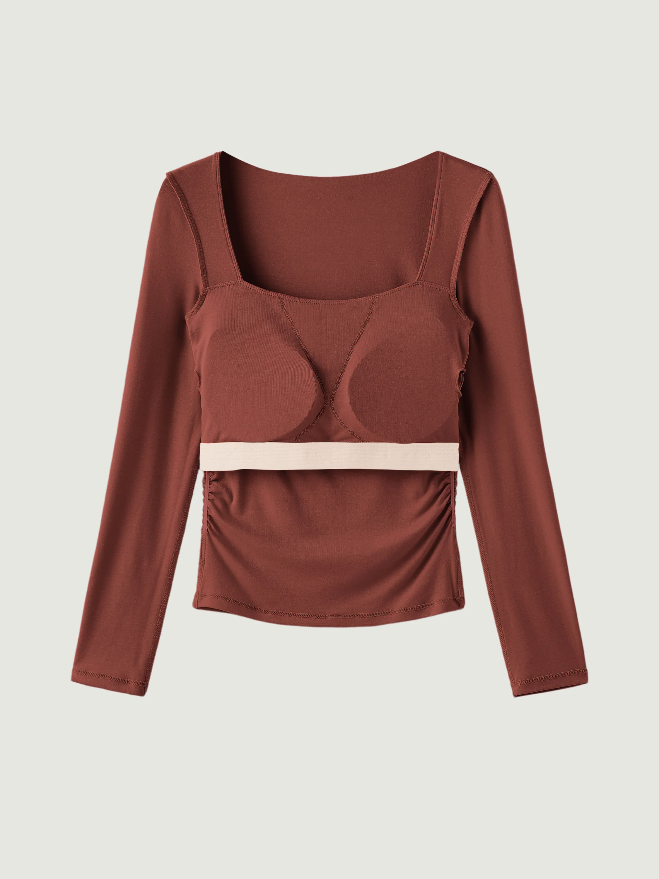 Square Neck Ruched Brami Top Square Neck Ruched Brami Top