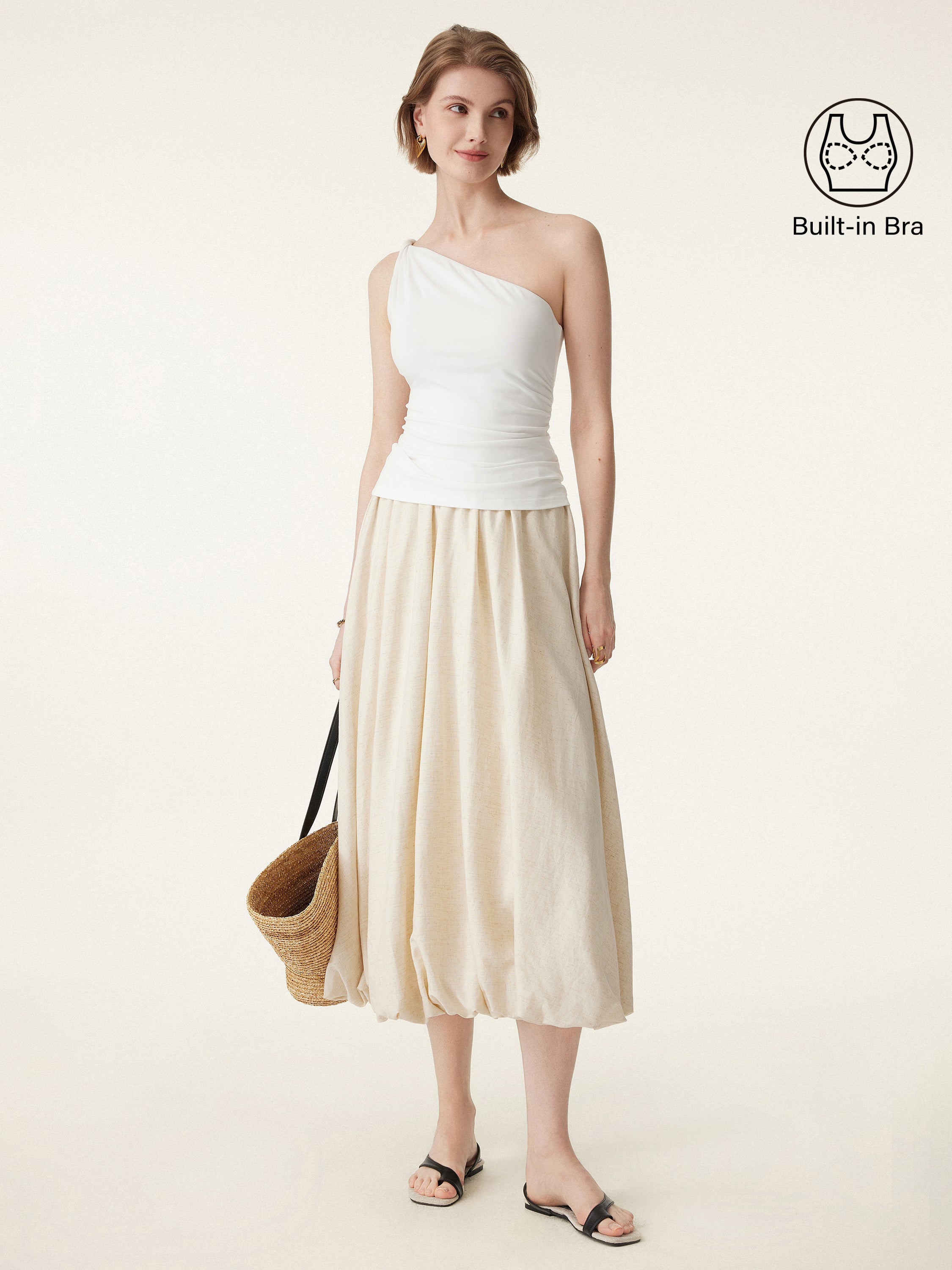 One Shoulder Twisted Brami Tank One Shoulder Twisted Brami Tank