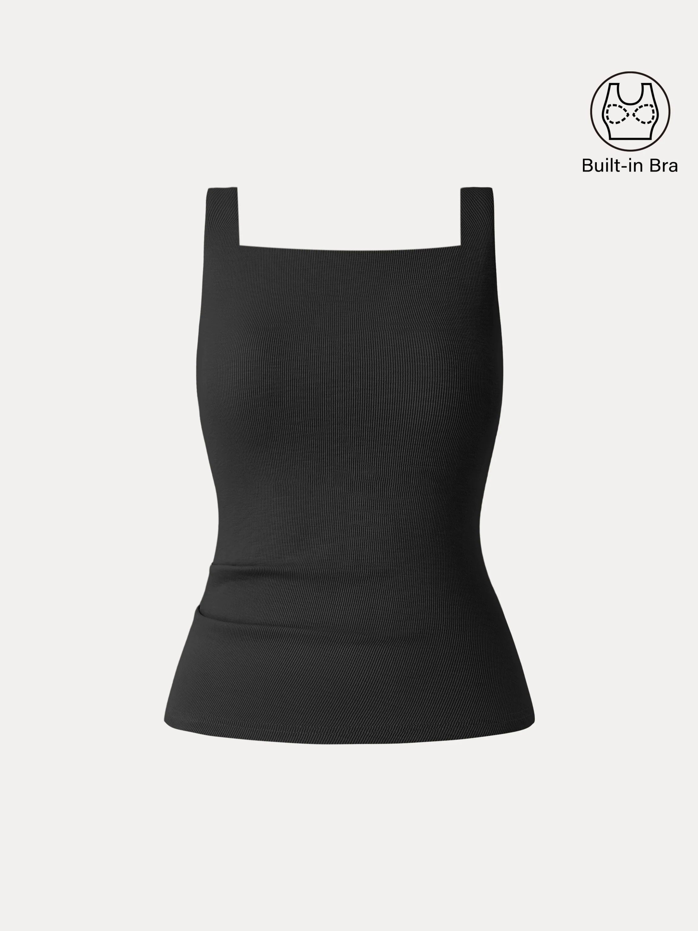 Stretch Cotton Square Neck Tucked New Airy Brami Stretch Cotton Square Neck Tucked New Airy Brami