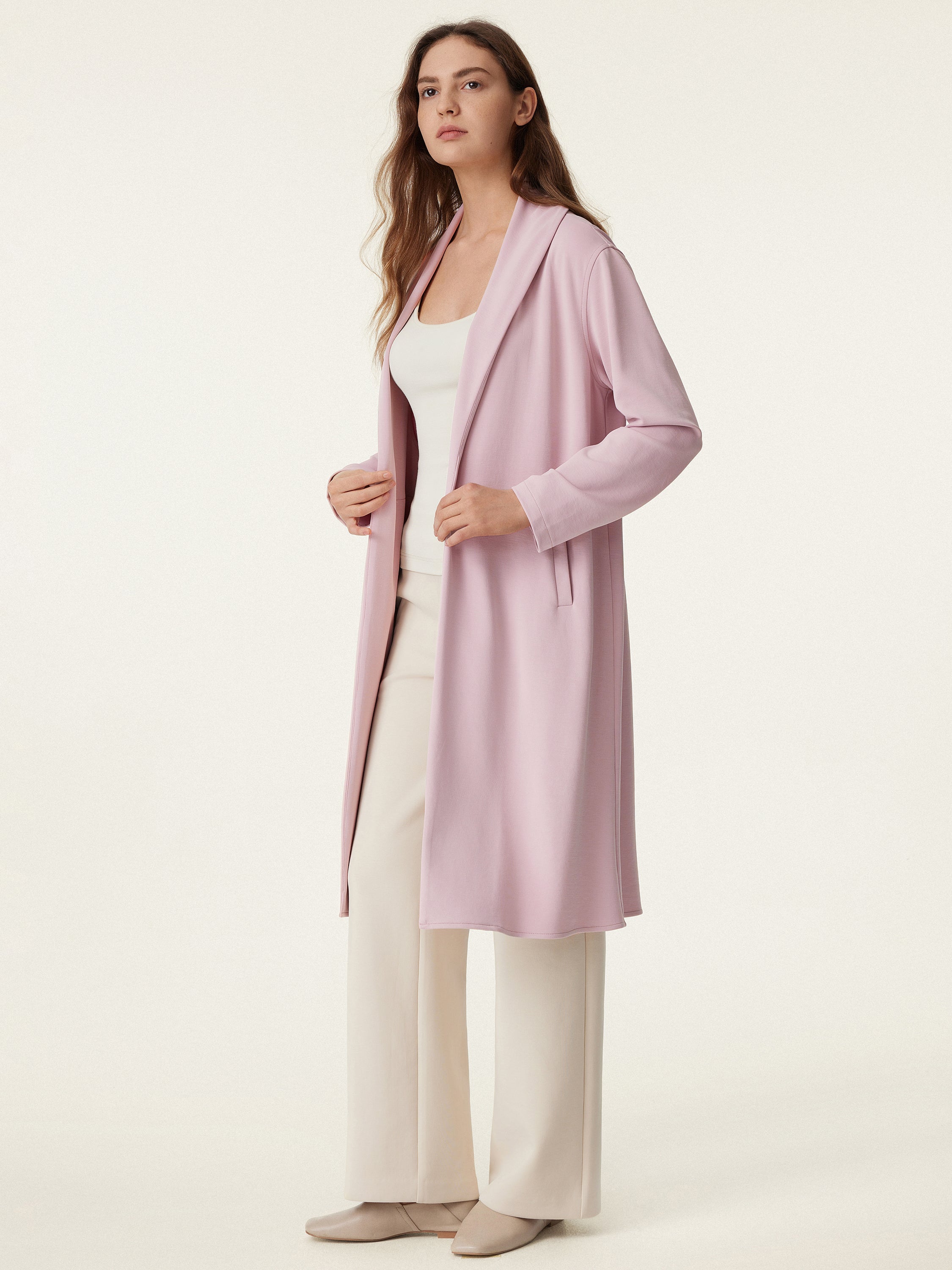 Shawl Collar Long Cardigan Coat Shawl Collar Long Cardigan Coat