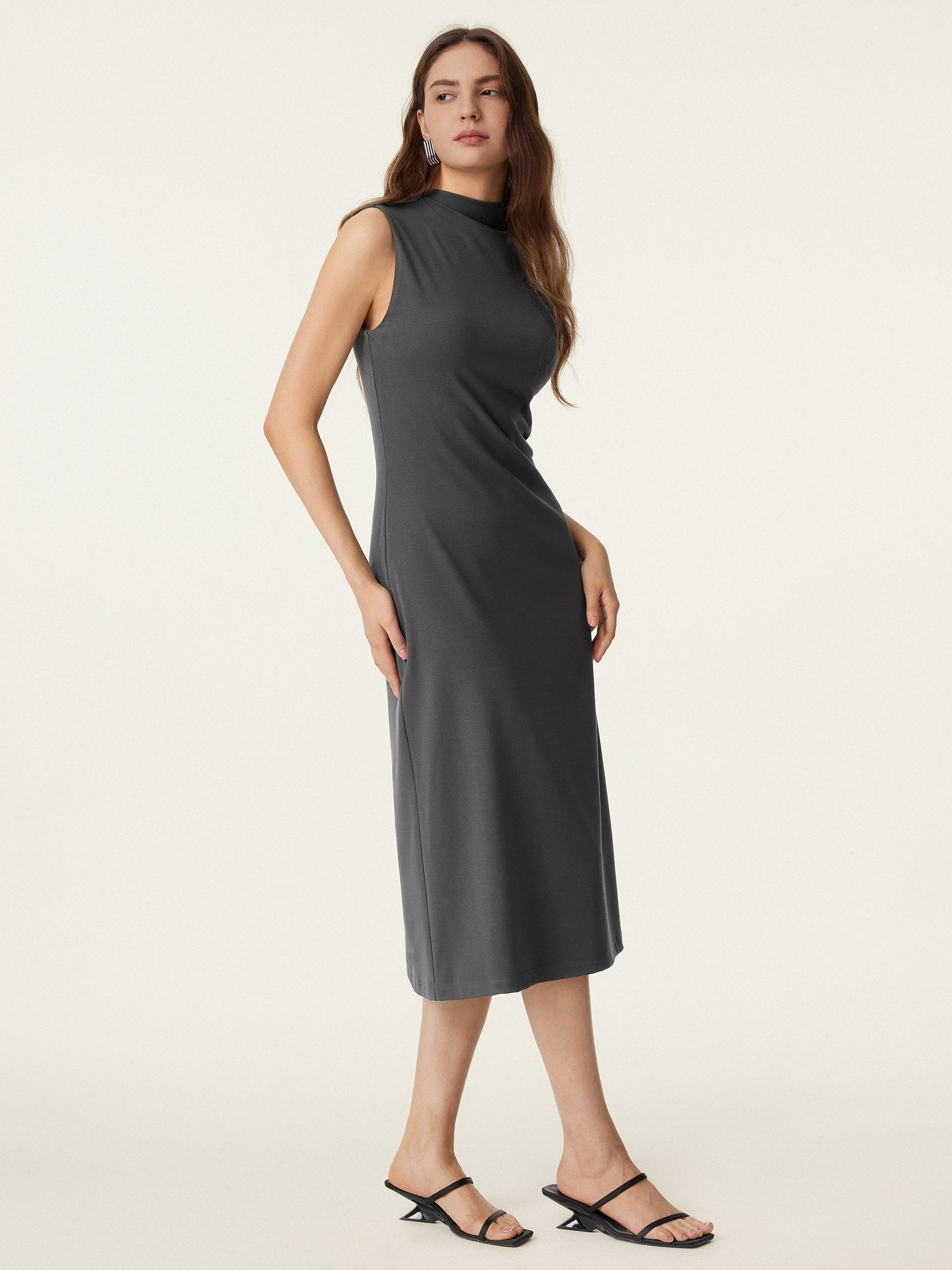 Everyday Mockneck New Airy Brami Midi Dress Everyday Mockneck New Airy Brami Midi Dress