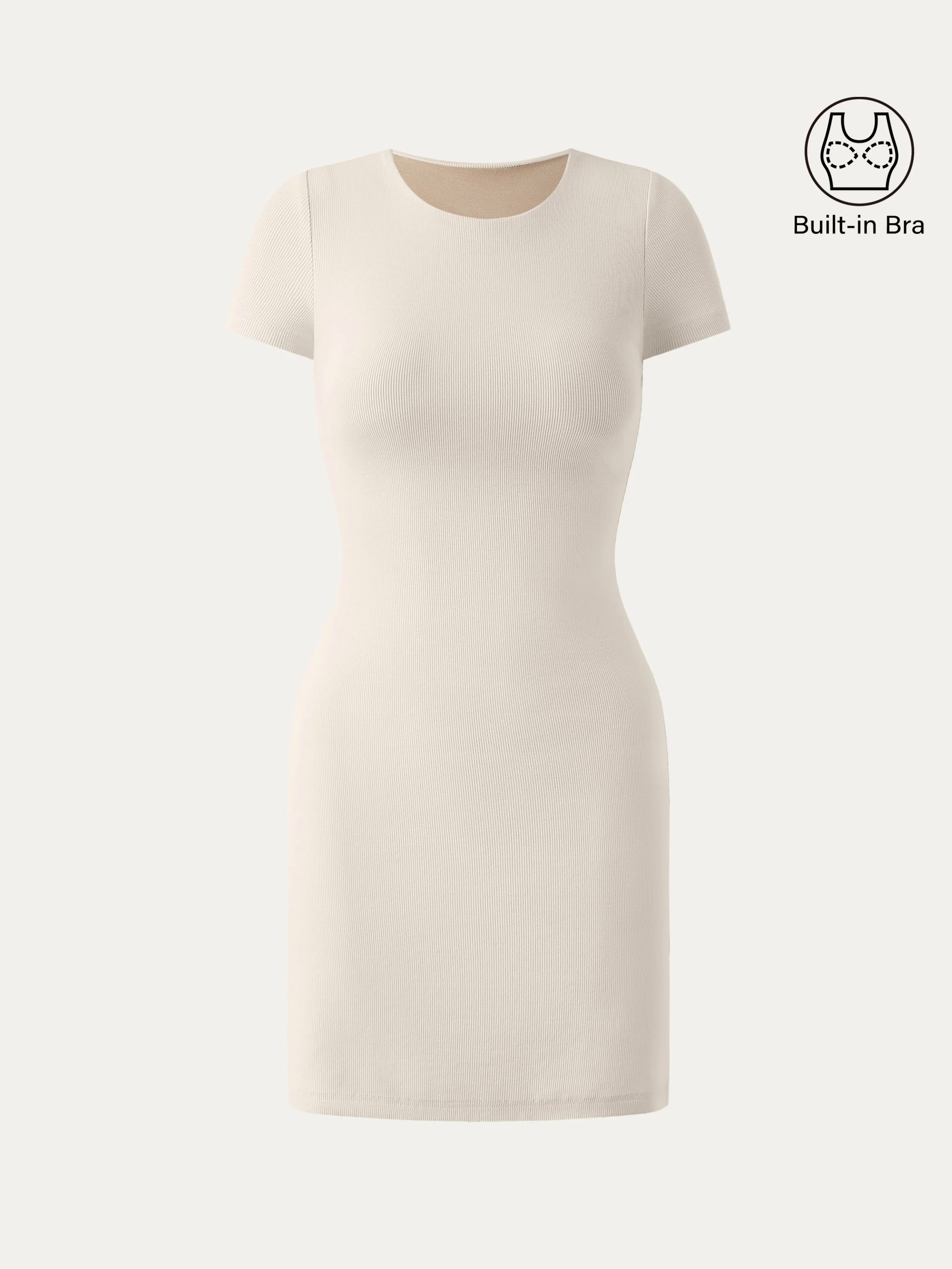 Crewneck Cotton Short Sleeve New Airy Brami Dress Crewneck Cotton Short Sleeve New Airy Brami Dress