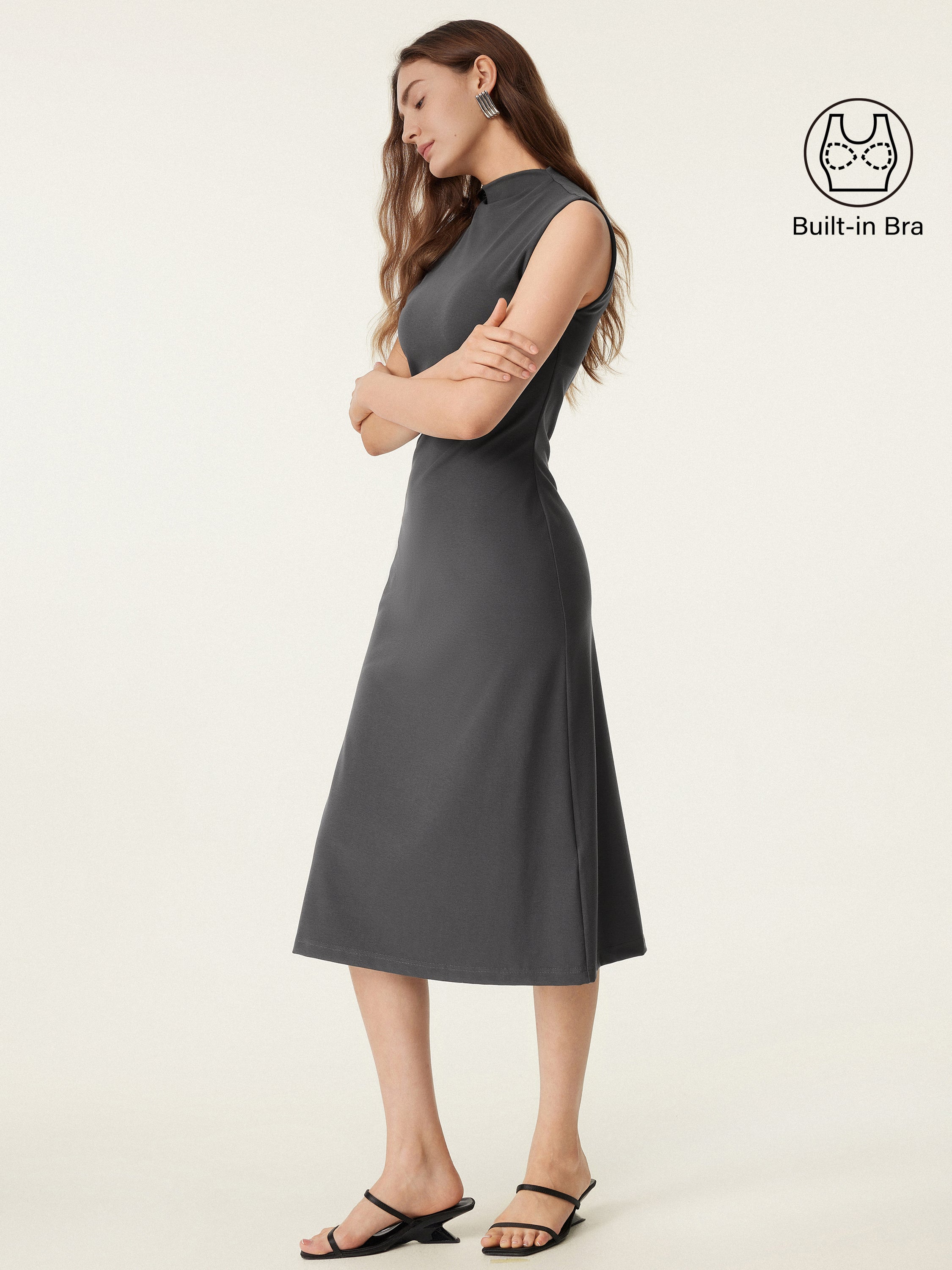 Everyday Mockneck New Airy Brami Midi Dress Everyday Mockneck New Airy Brami Midi Dress