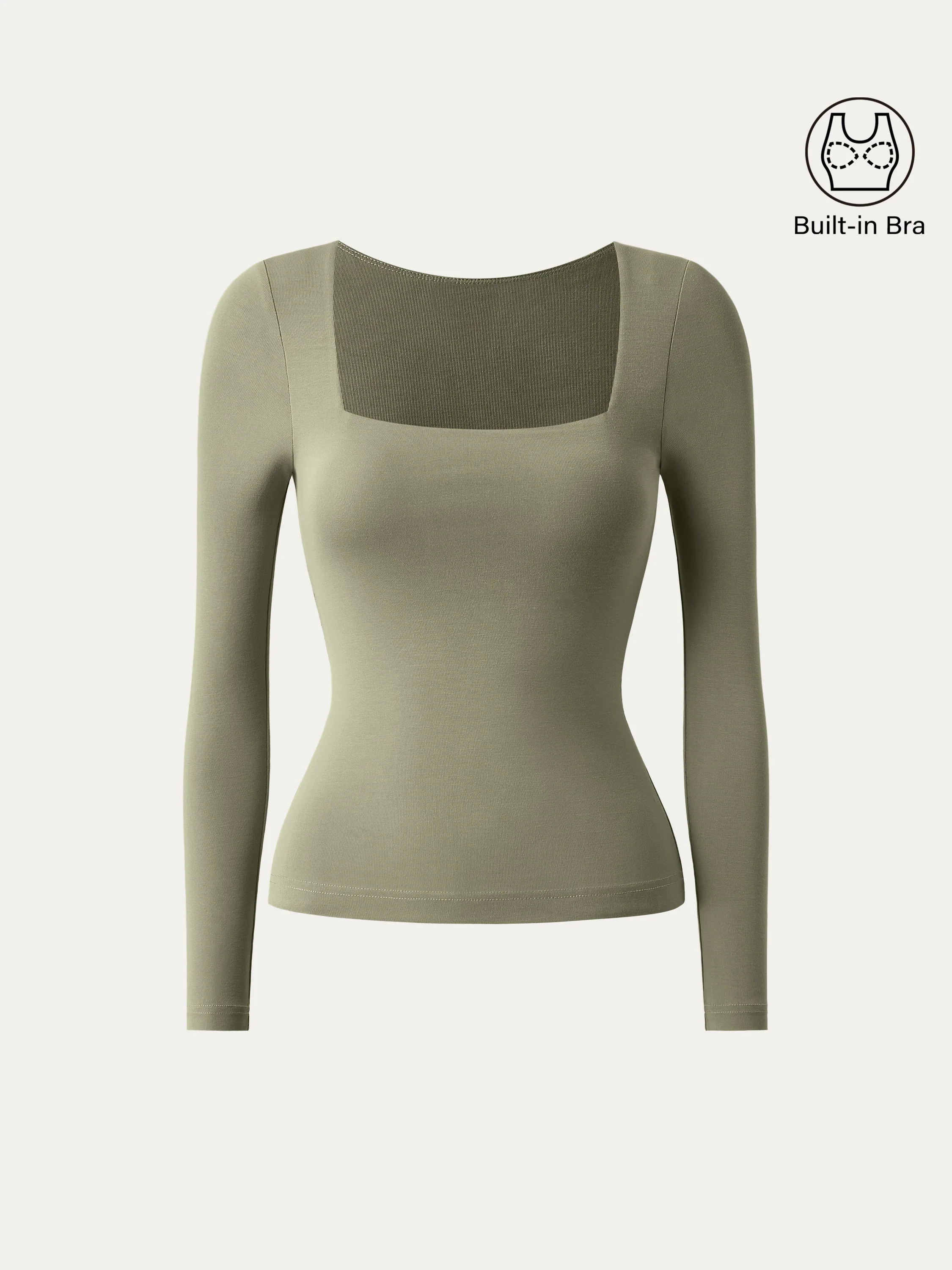 Square Neck Long Sleeve New Airy Brami Square Neck Long Sleeve New Airy Brami