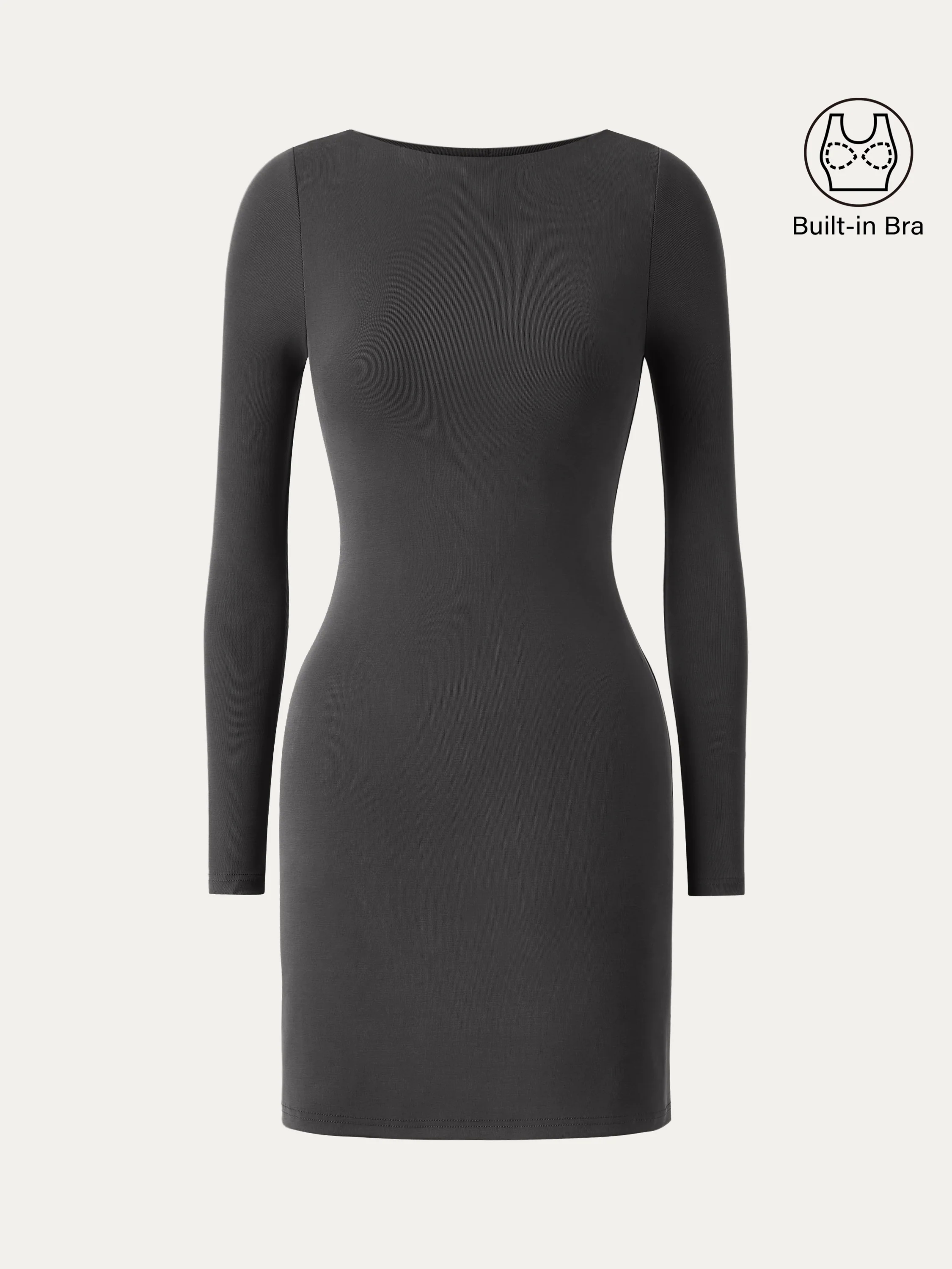 Commute Boatneck New Airy Brami Mini Dress