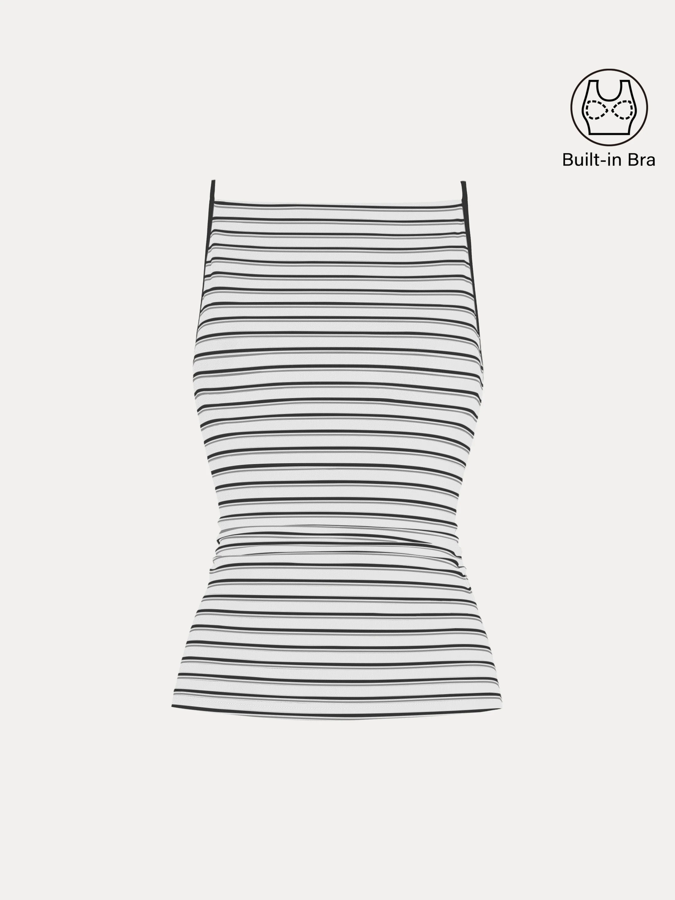 Striped Side Ruched Spaghetti New Airy Brami Striped Side Ruched Spaghetti New Airy Brami