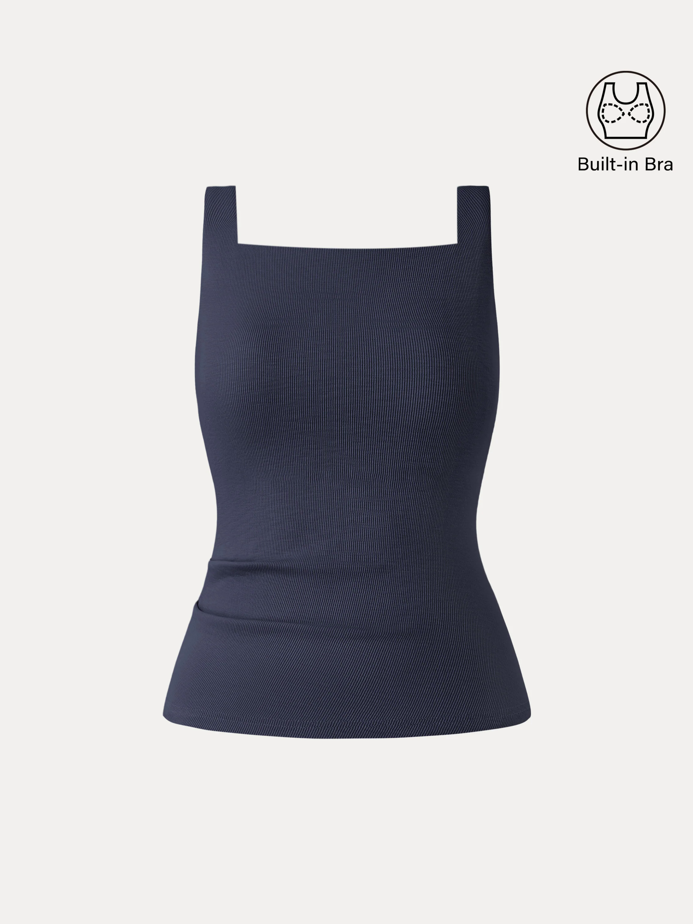 Stretch Cotton Square Neck Tucked New Airy Brami Stretch Cotton Square Neck Tucked New Airy Brami