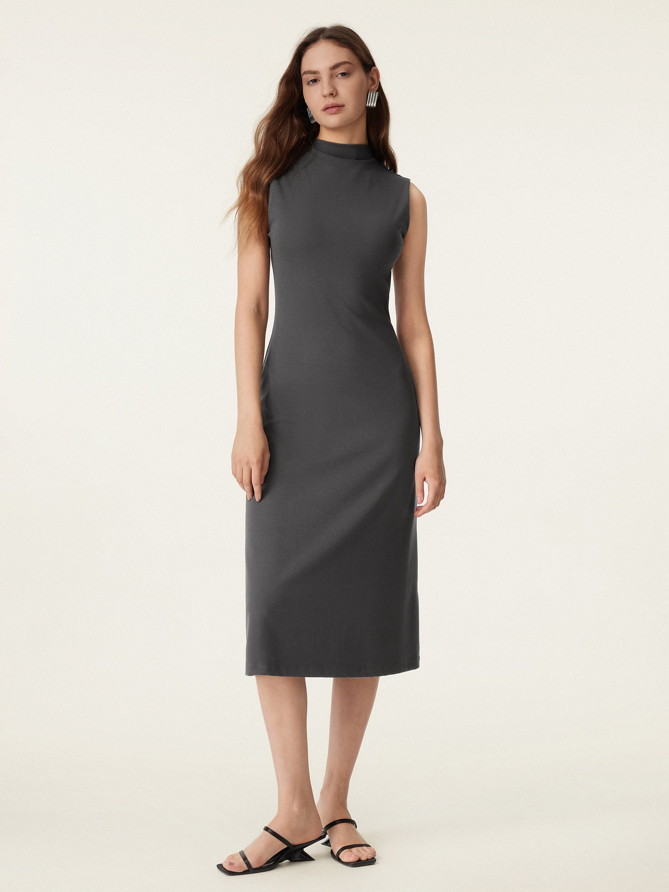 Everyday Mockneck New Airy Brami Midi Dress Everyday Mockneck New Airy Brami Midi Dress