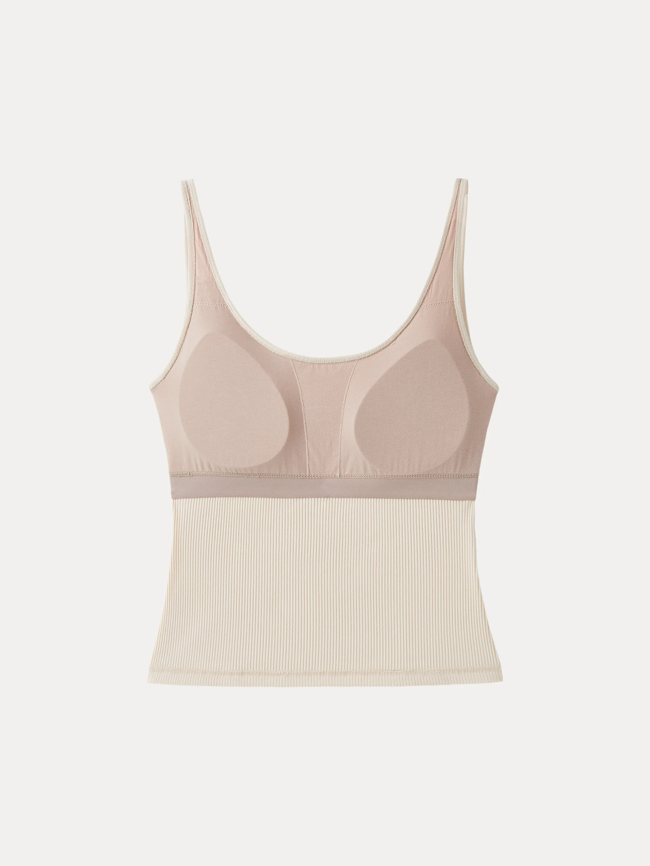 Sculpted Scoop Neck Ribbed Brami Tank