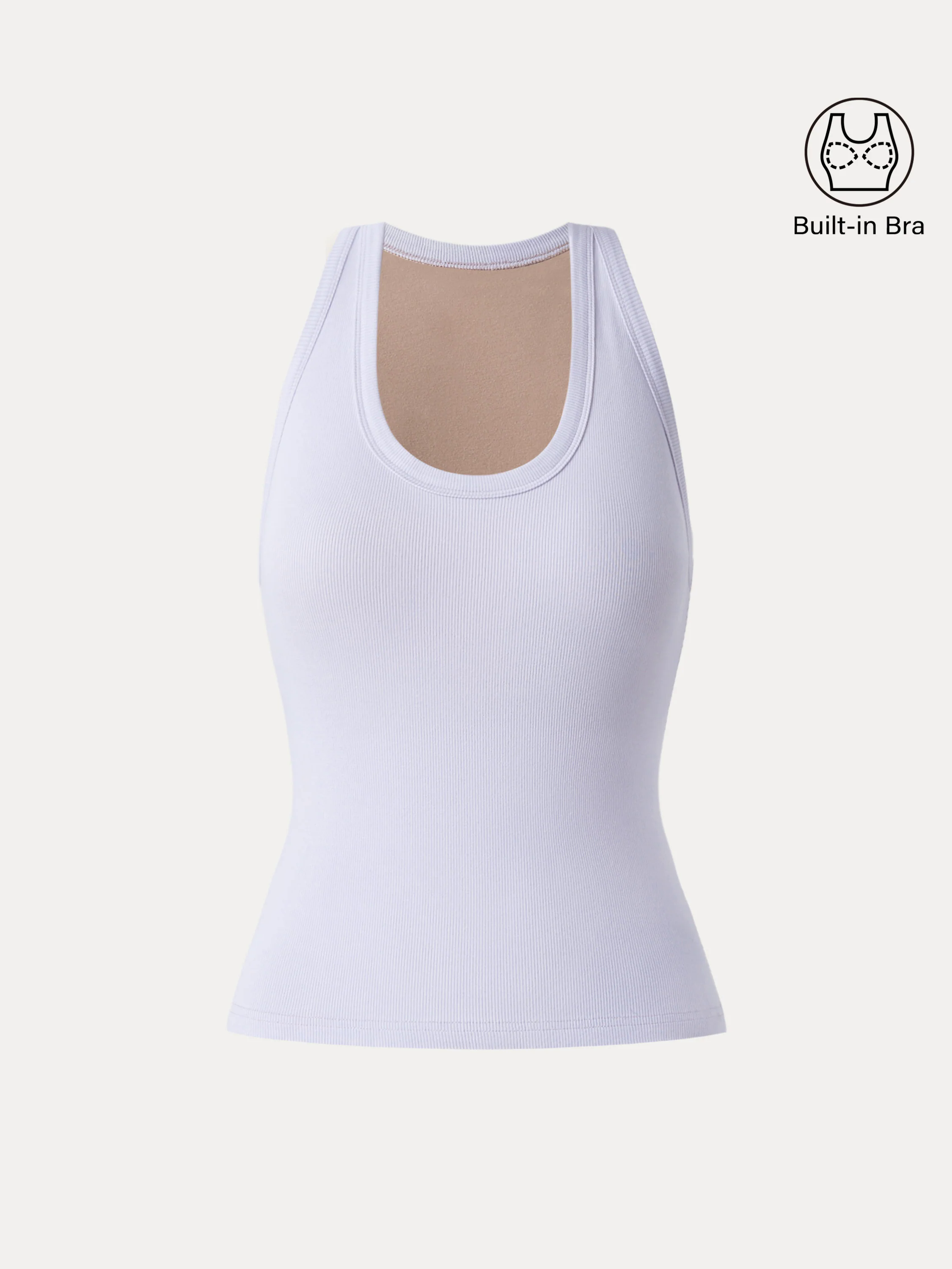 Stretch Cotton U-neck Racer Back Brami Tank Stretch Cotton U-neck Racer Back Brami Tank