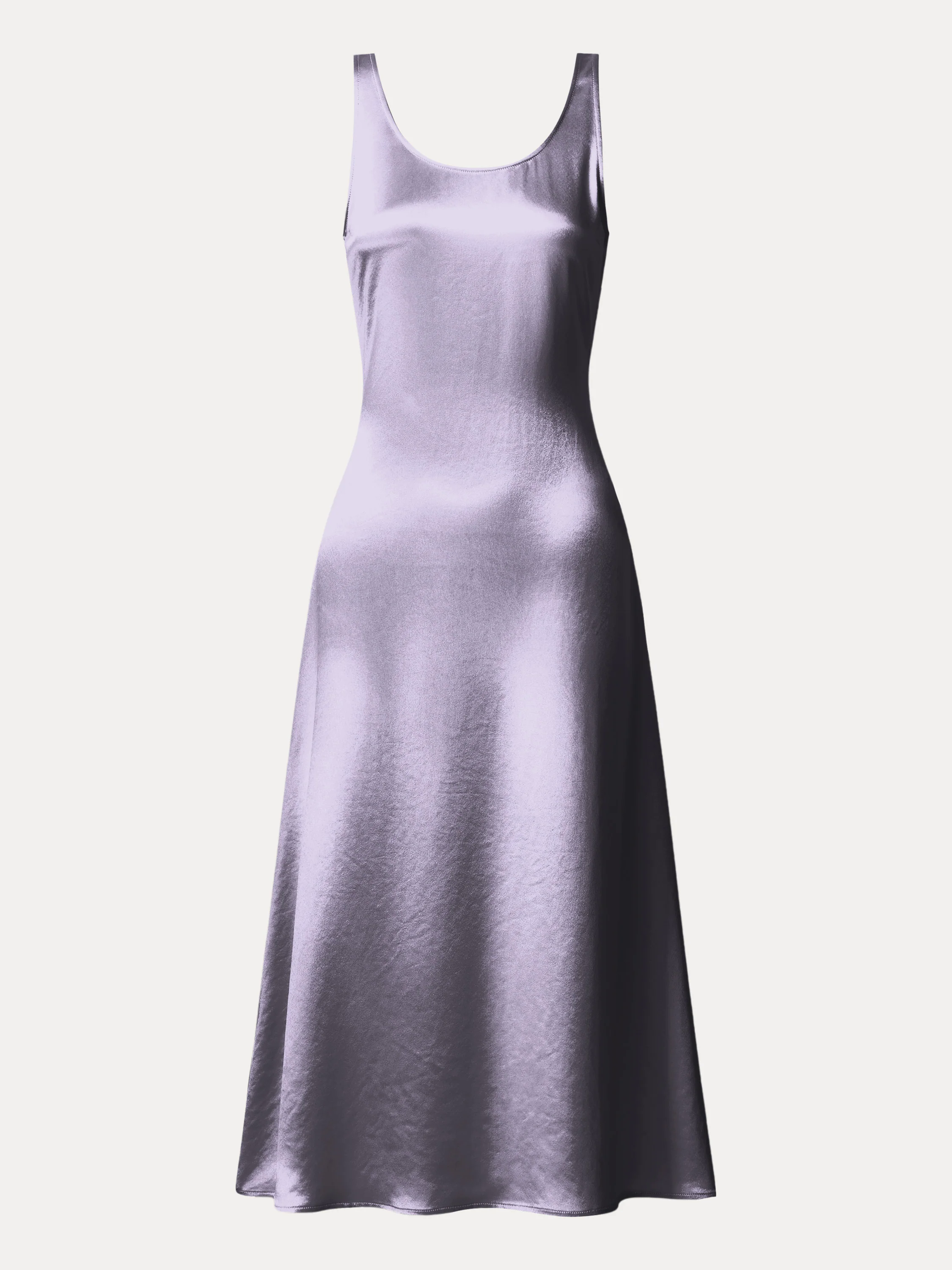Acetate Scoop Neck Open Back Midi Dress Acetate Scoop Neck Open Back Midi Dress