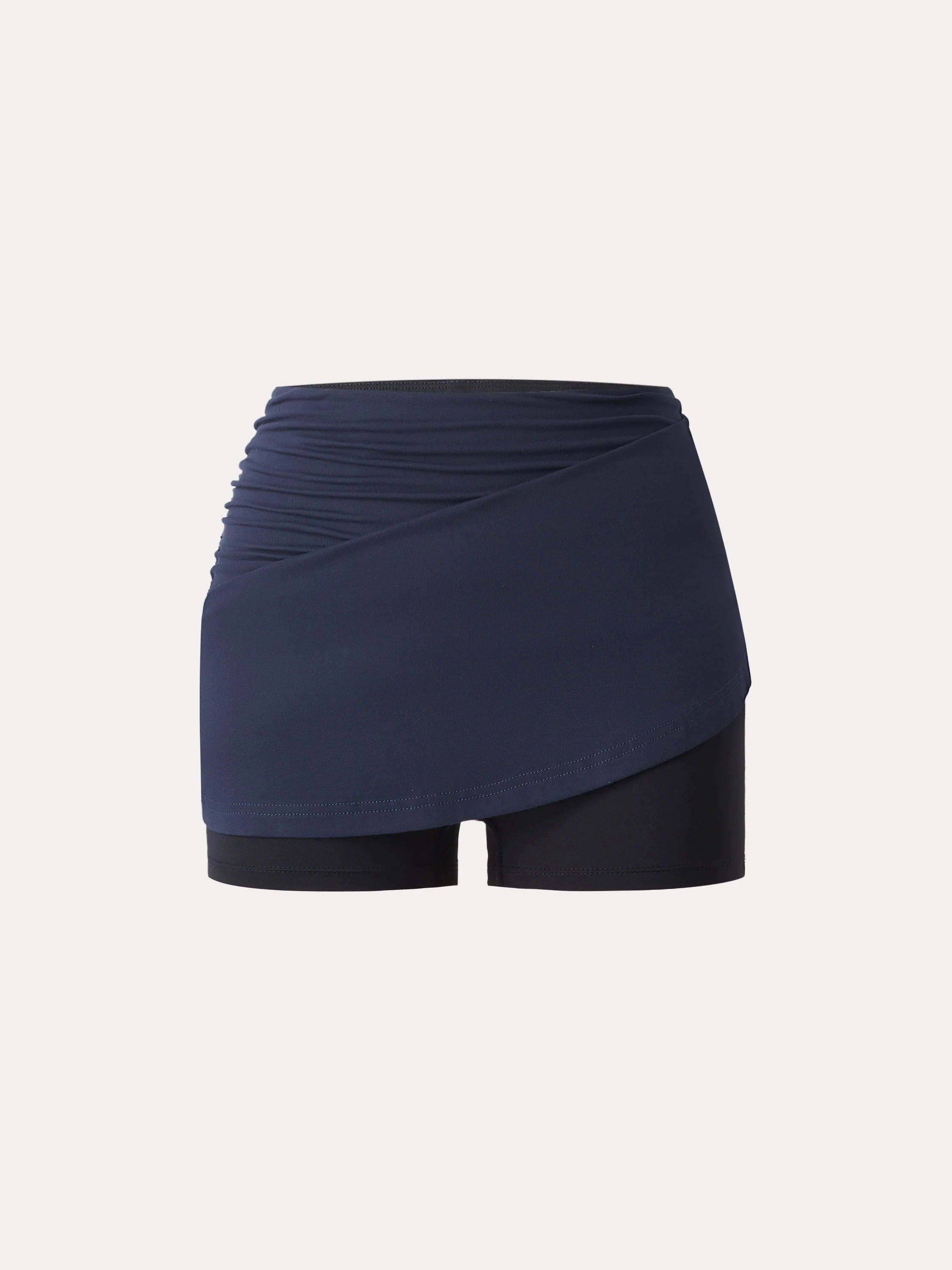 Essential Ruched Mini Circle Skirt with Lined Shorts Essential Ruched Mini Circle Skirt with Lined Shorts