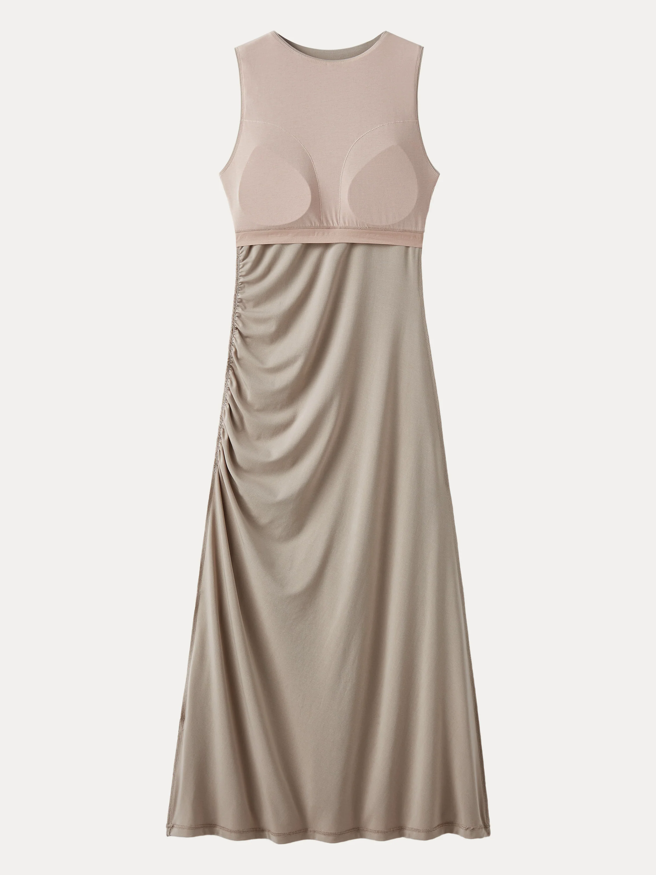 Side Ruched Midi Brami Dress Side Ruched Midi Brami Dress