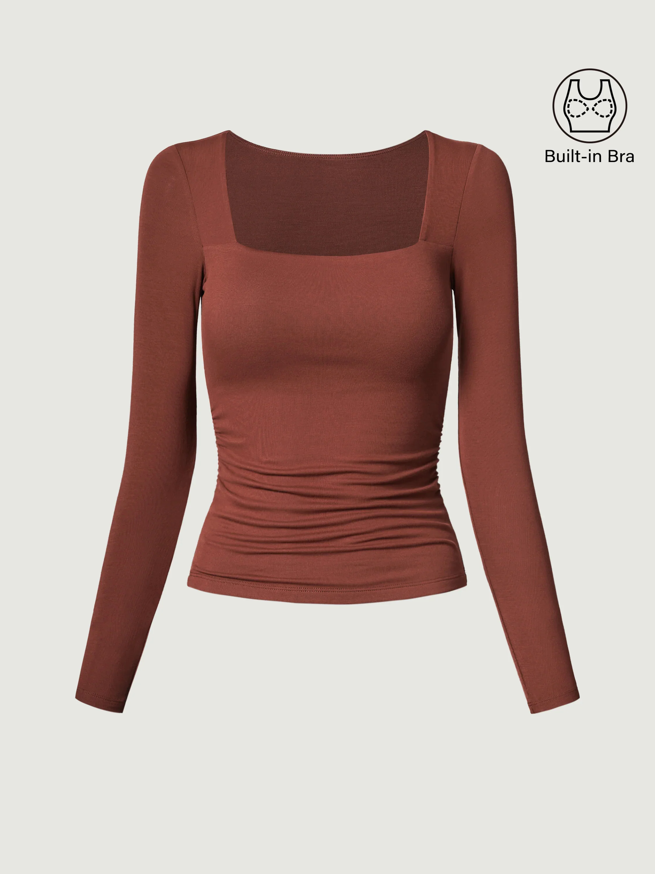 Square Neck Ruched Brami Top Square Neck Ruched Brami Top