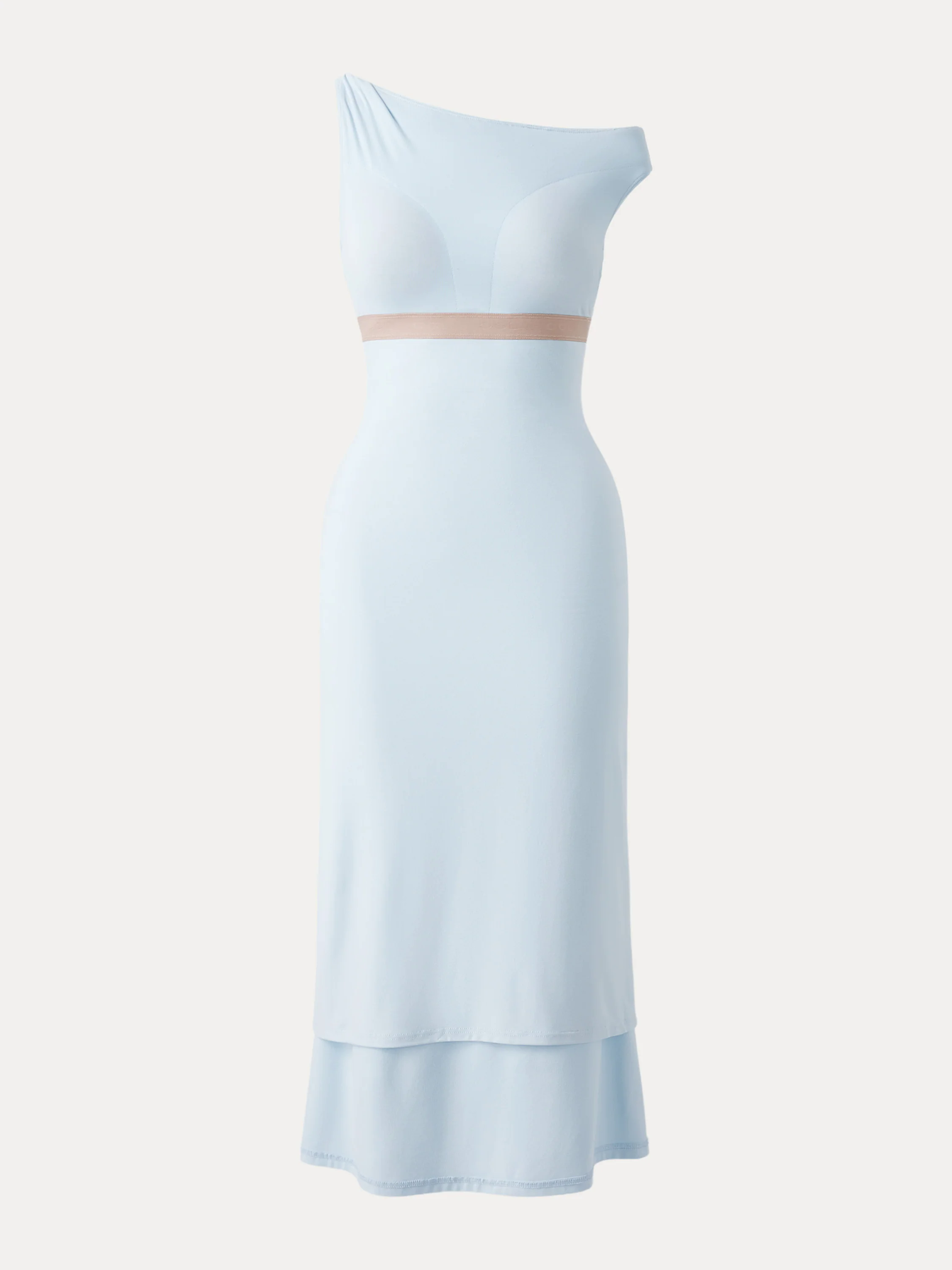 Asymmetrical Twisted Shoulder Ruched Maxi Brami Dress Asymmetrical Twisted Shoulder Ruched Maxi Brami Dress