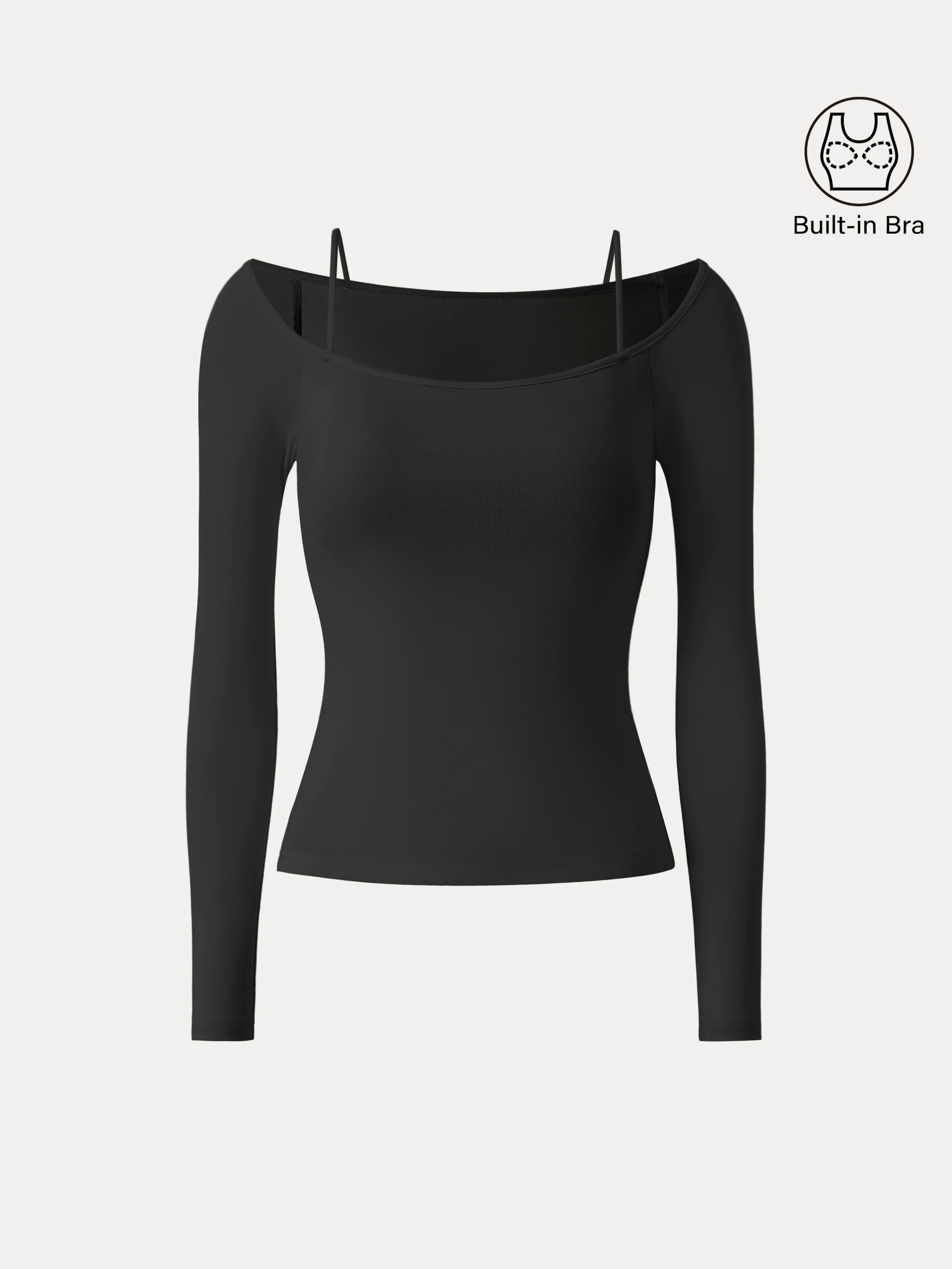 Non-sheer Off Shoulder New Airy Brami Top Non-sheer Off Shoulder New Airy Brami Top