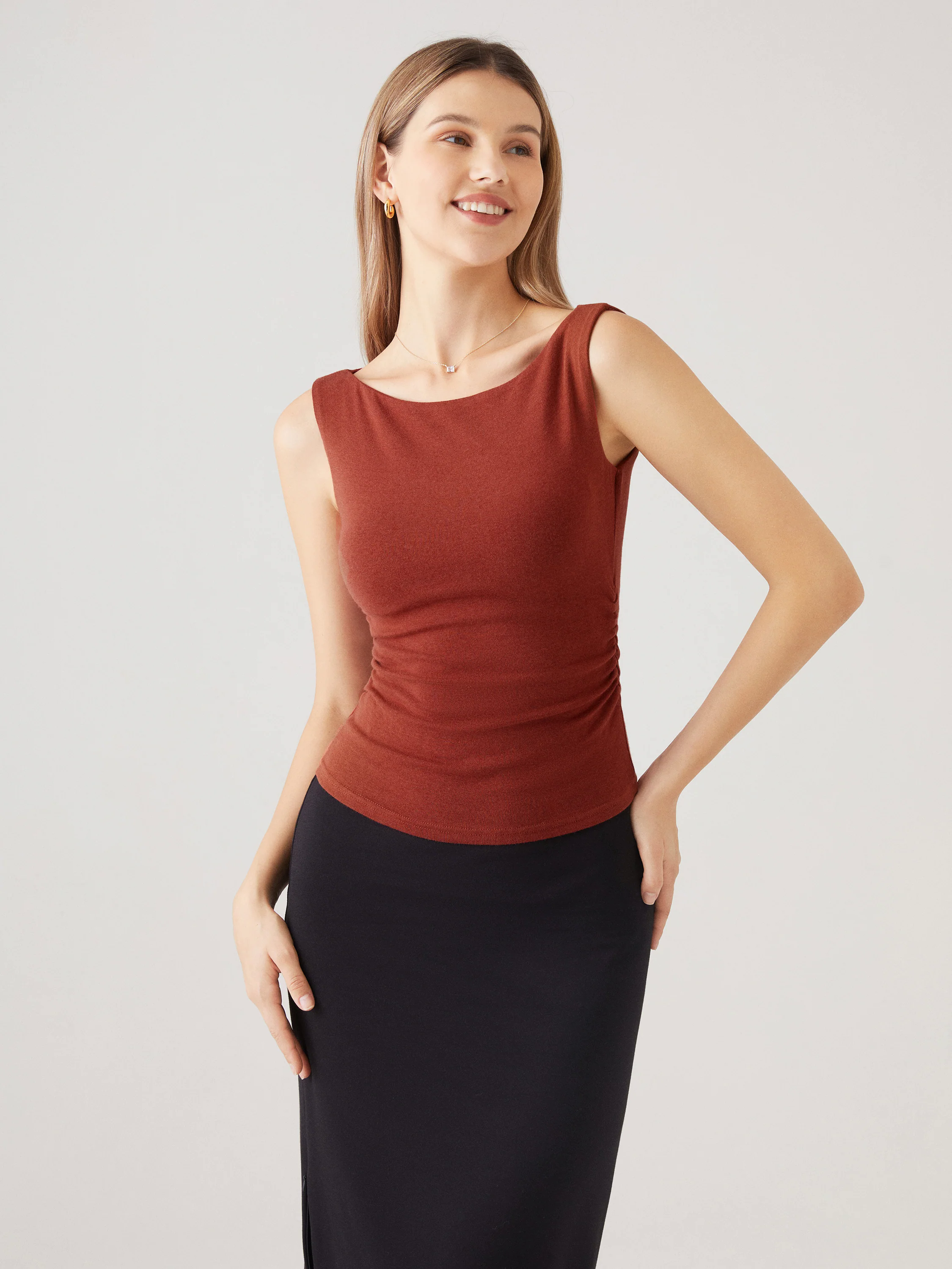 Boat Neck Brami Tank Top