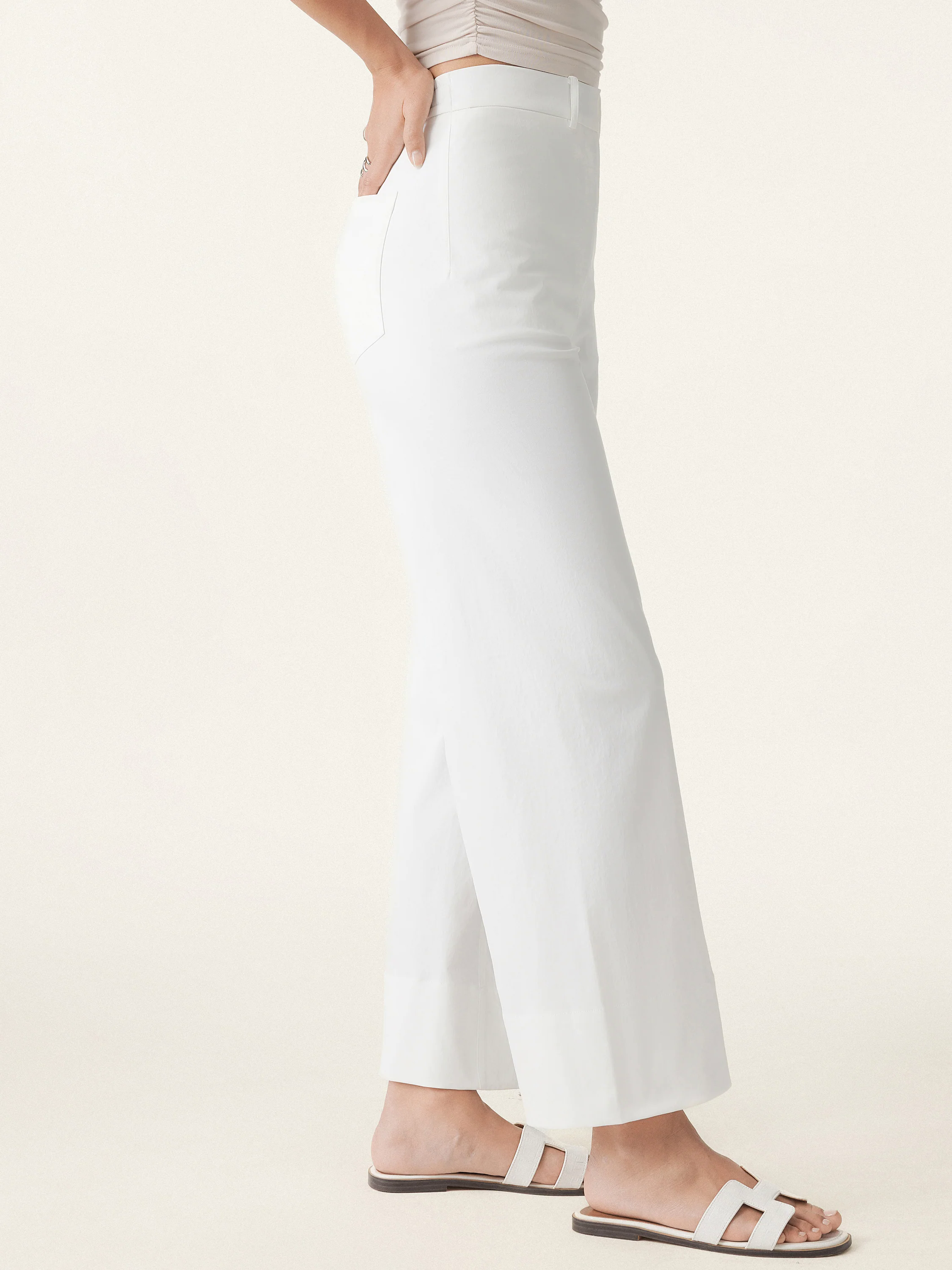 Non-sheer No-side-seam Wide Leg Trouser Non-sheer No-side-seam Wide Leg Trouser