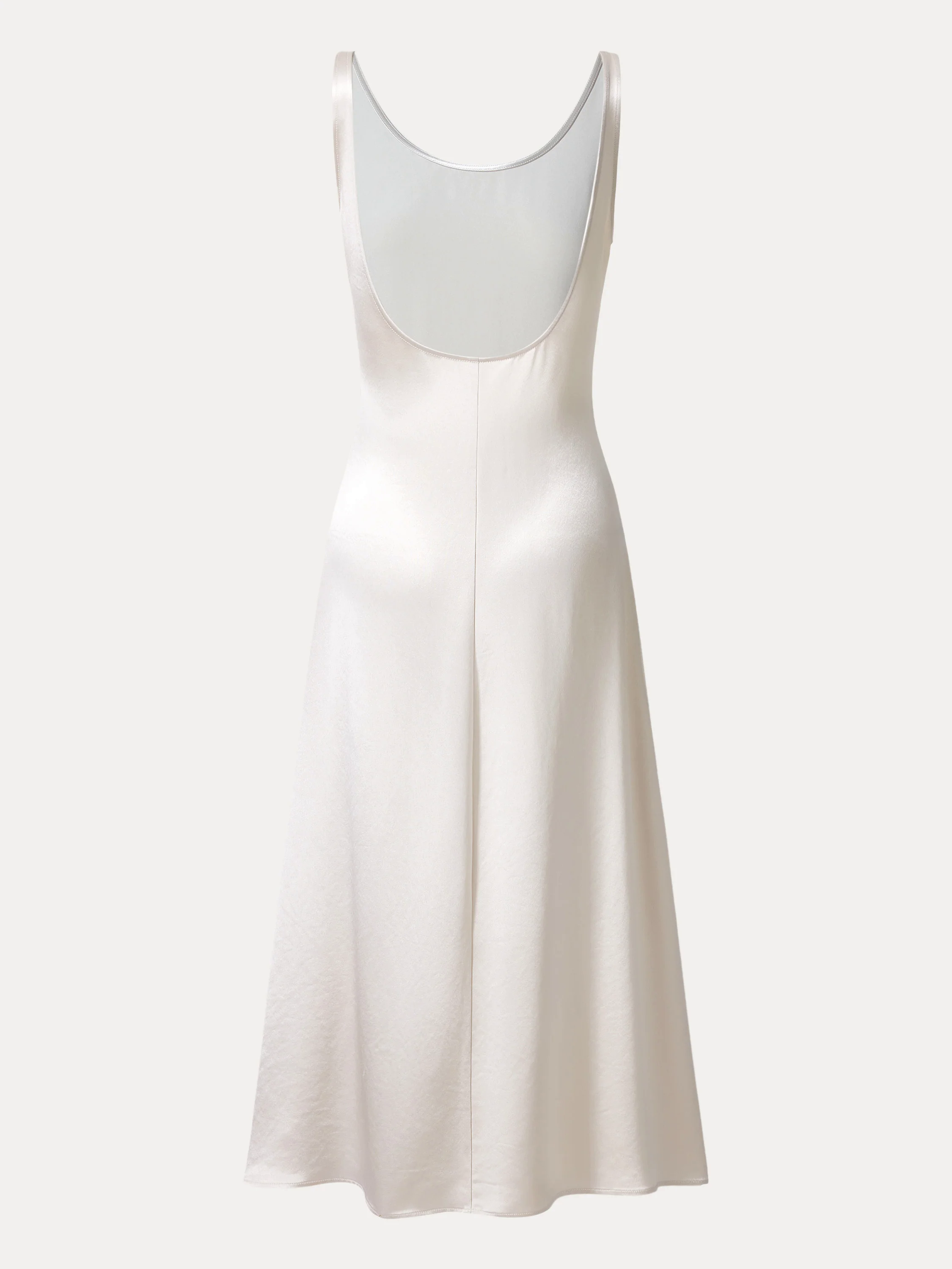 Acetate Scoop Neck Open Back Midi Dress Acetate Scoop Neck Open Back Midi Dress