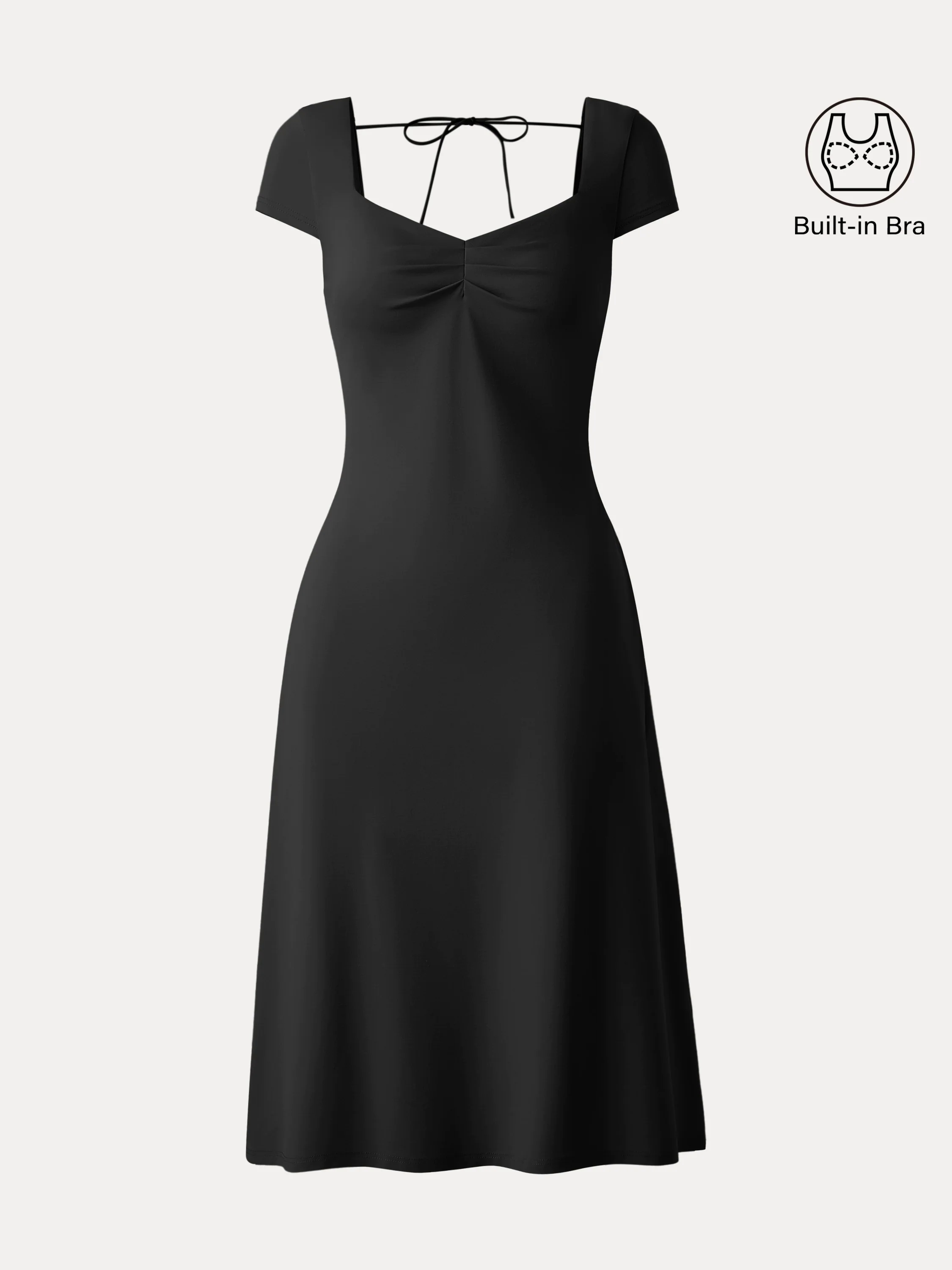 Diamond Neck Open Back Midi New Airy Brami Dress Diamond Neck Open Back Midi New Airy Brami Dress