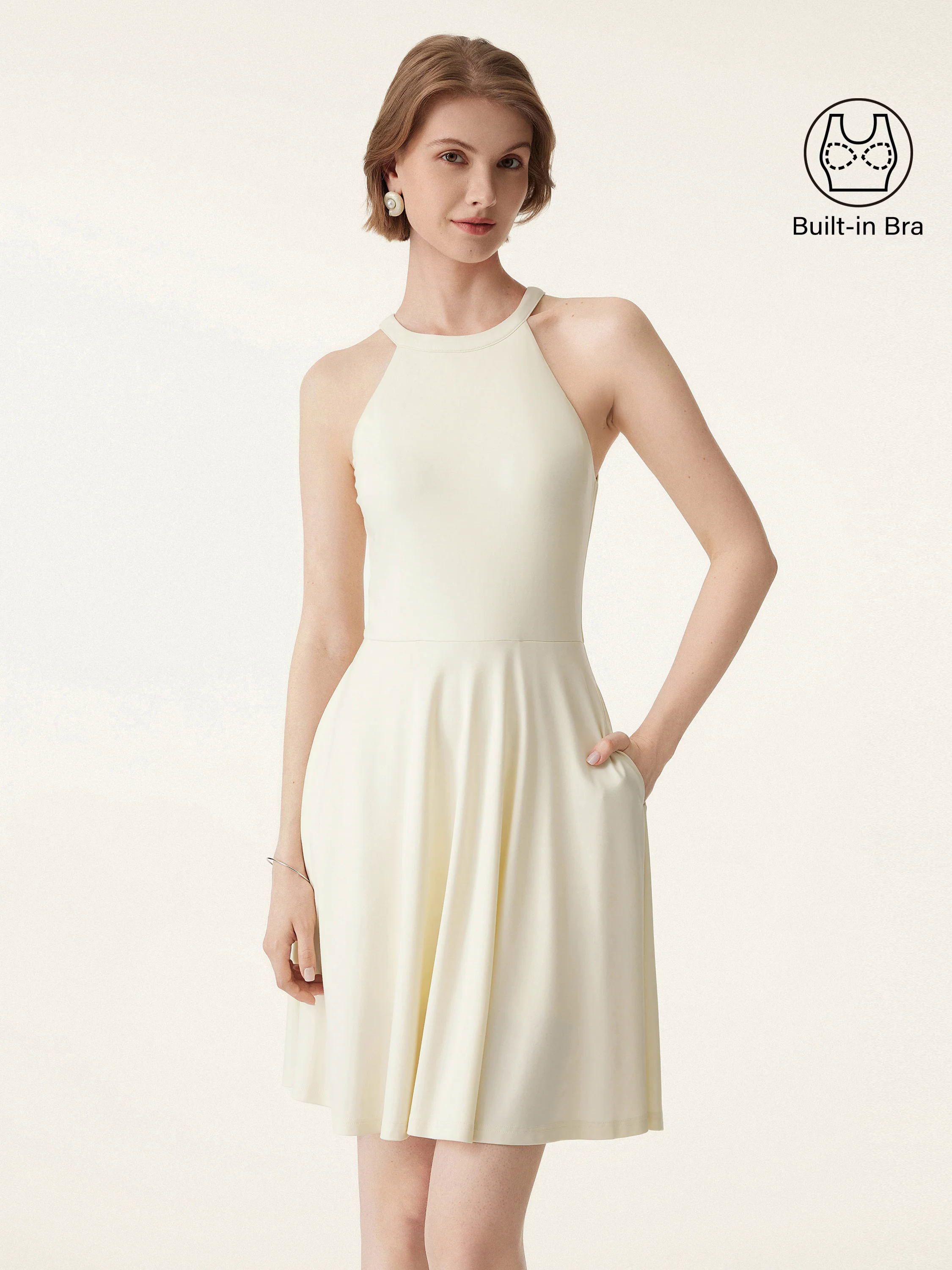 Cooling Crewneck A-line Mini Brami Dress