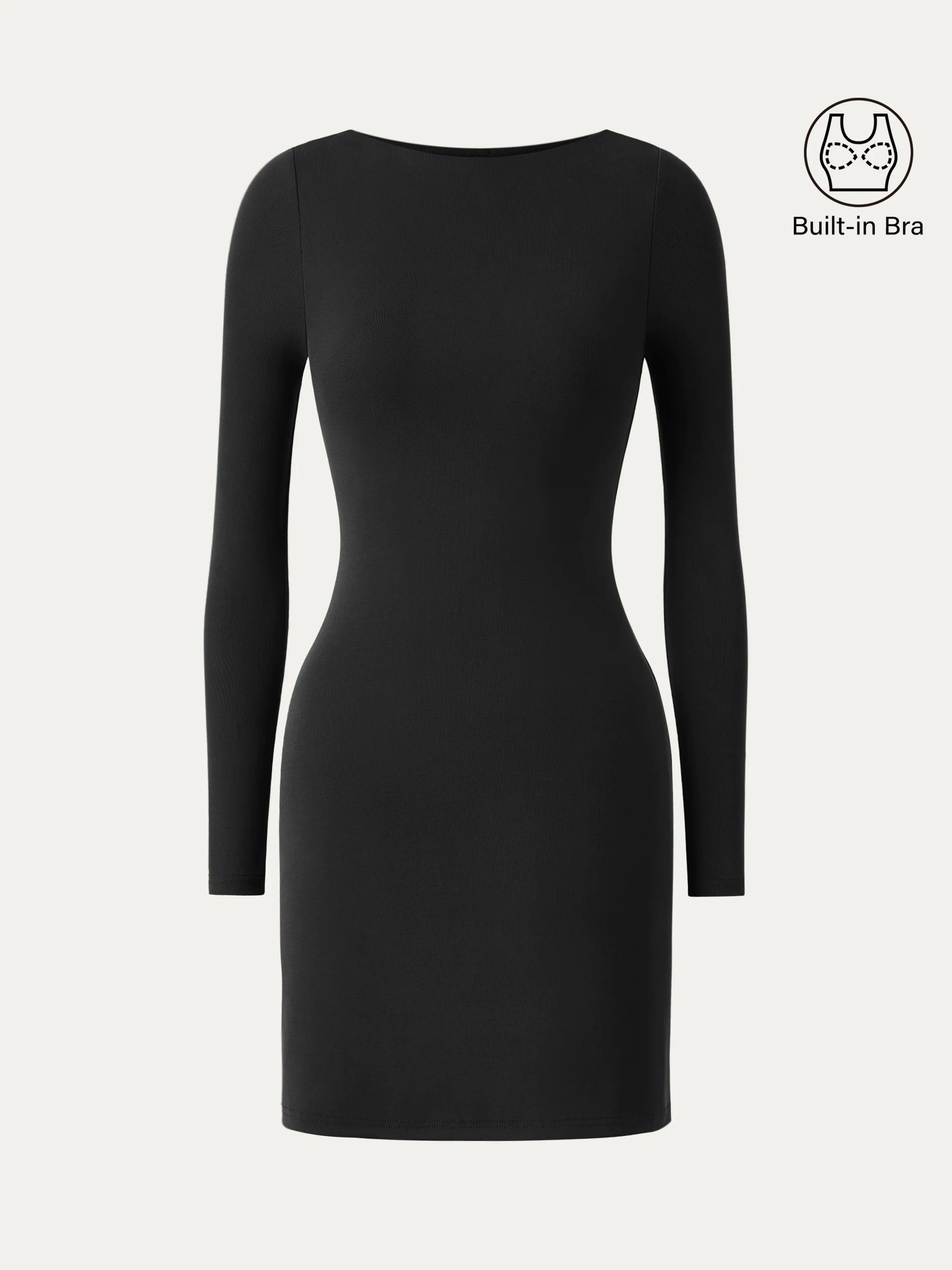 Commute Boatneck New Airy Brami Mini Dress