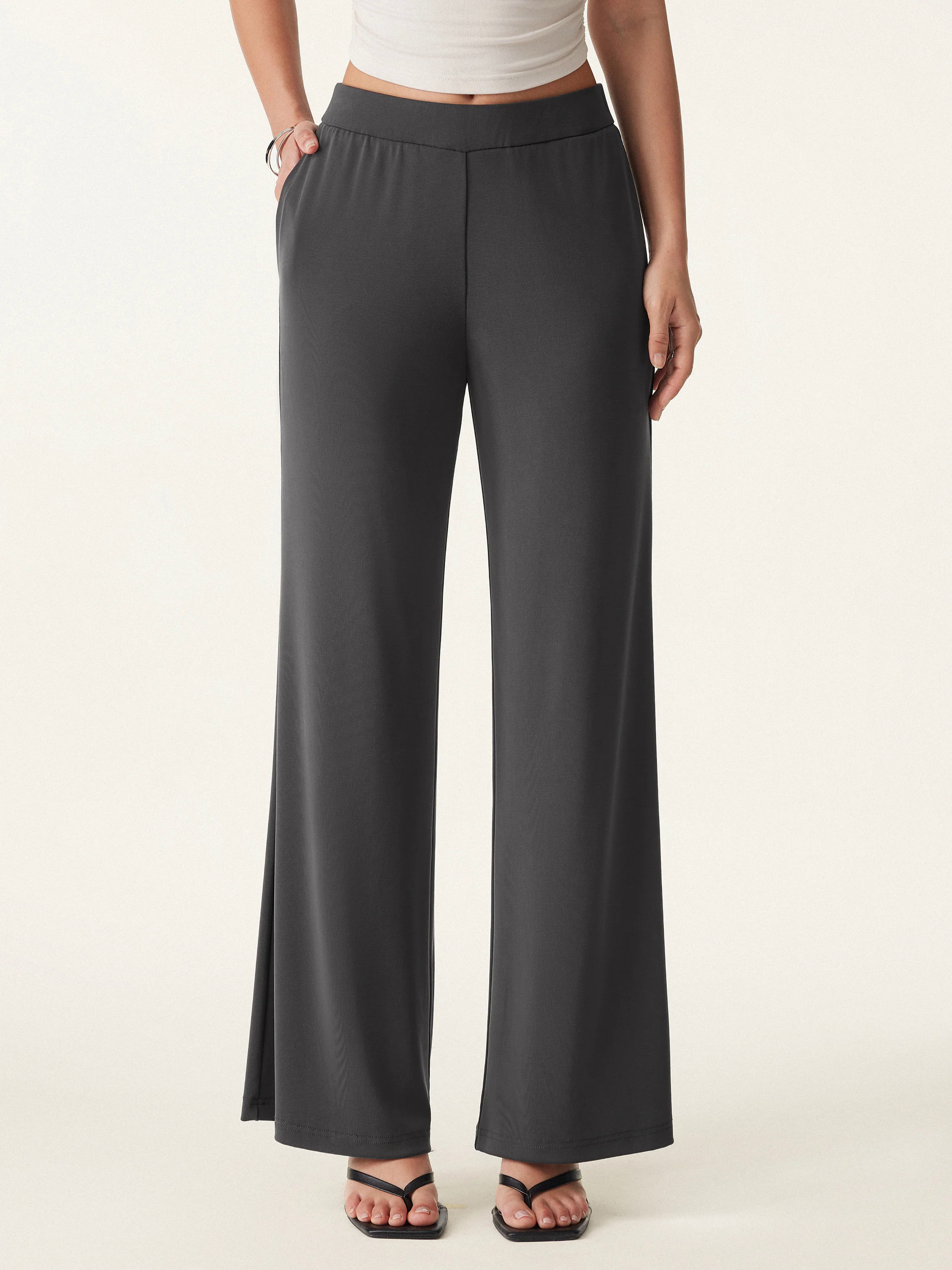 Wide Leg Pull-on Pant with Pockets