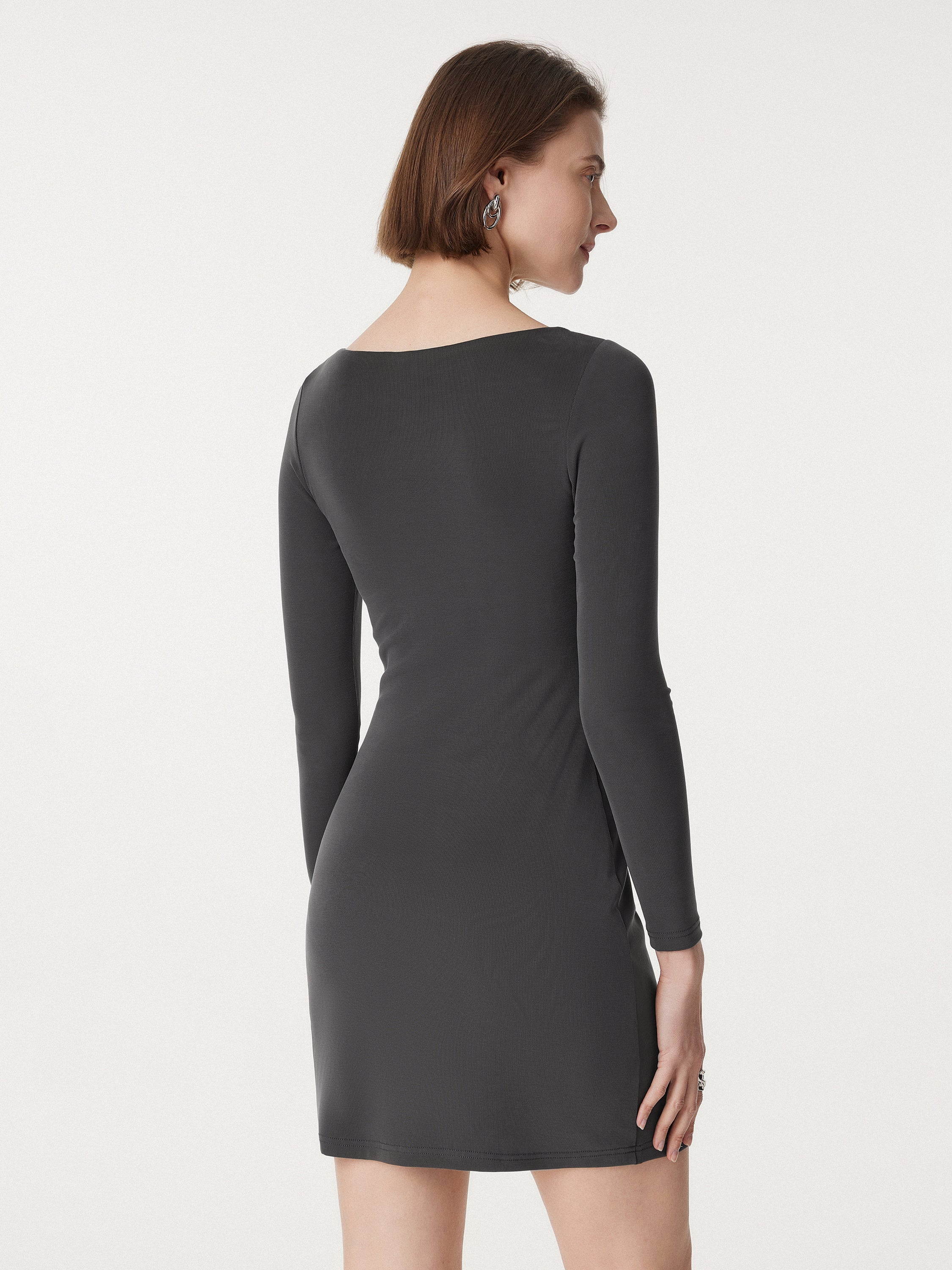 Commute Boatneck New Airy Brami Mini Dress
