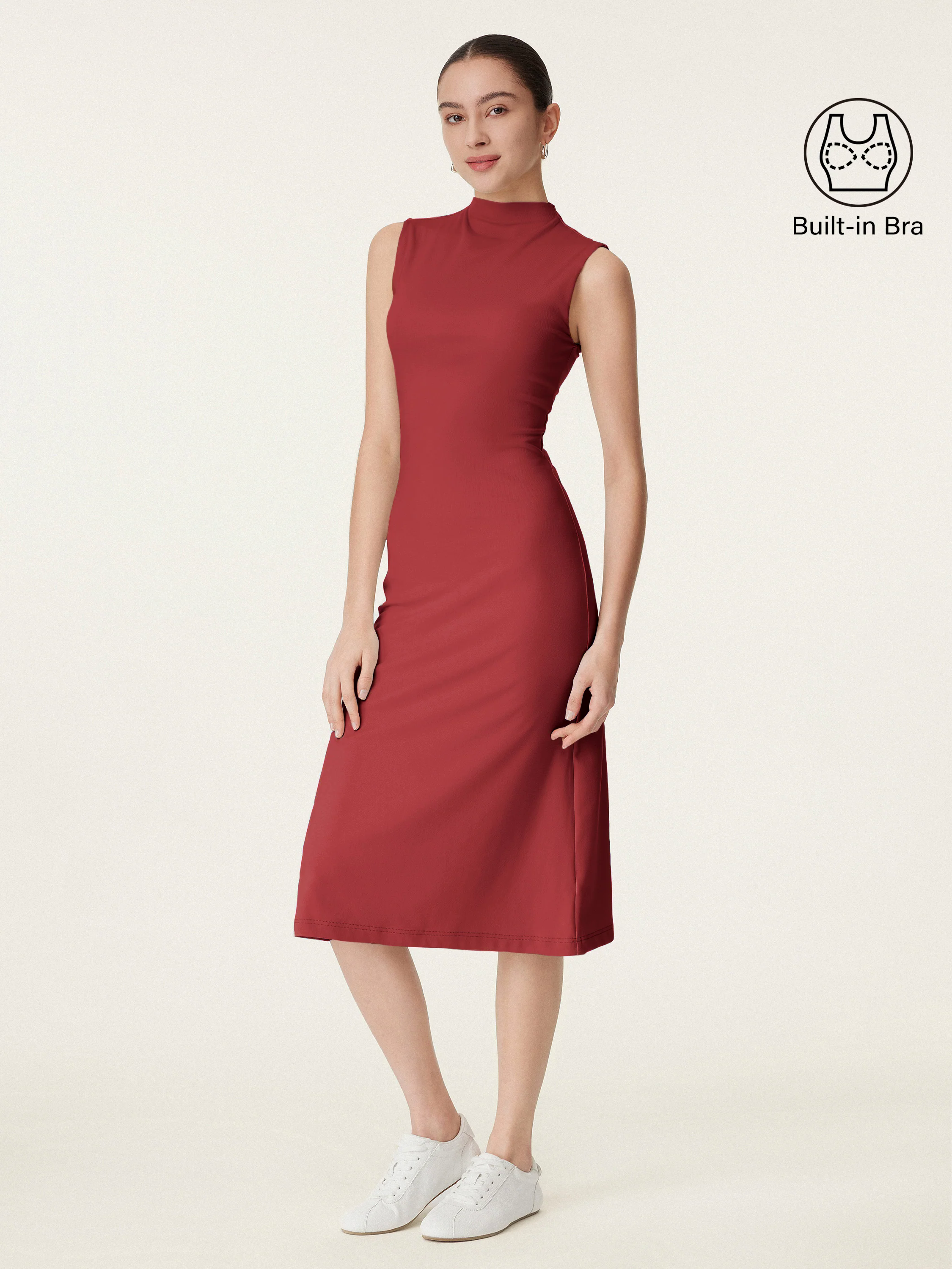 Everyday Mockneck New Airy Brami Midi Dress