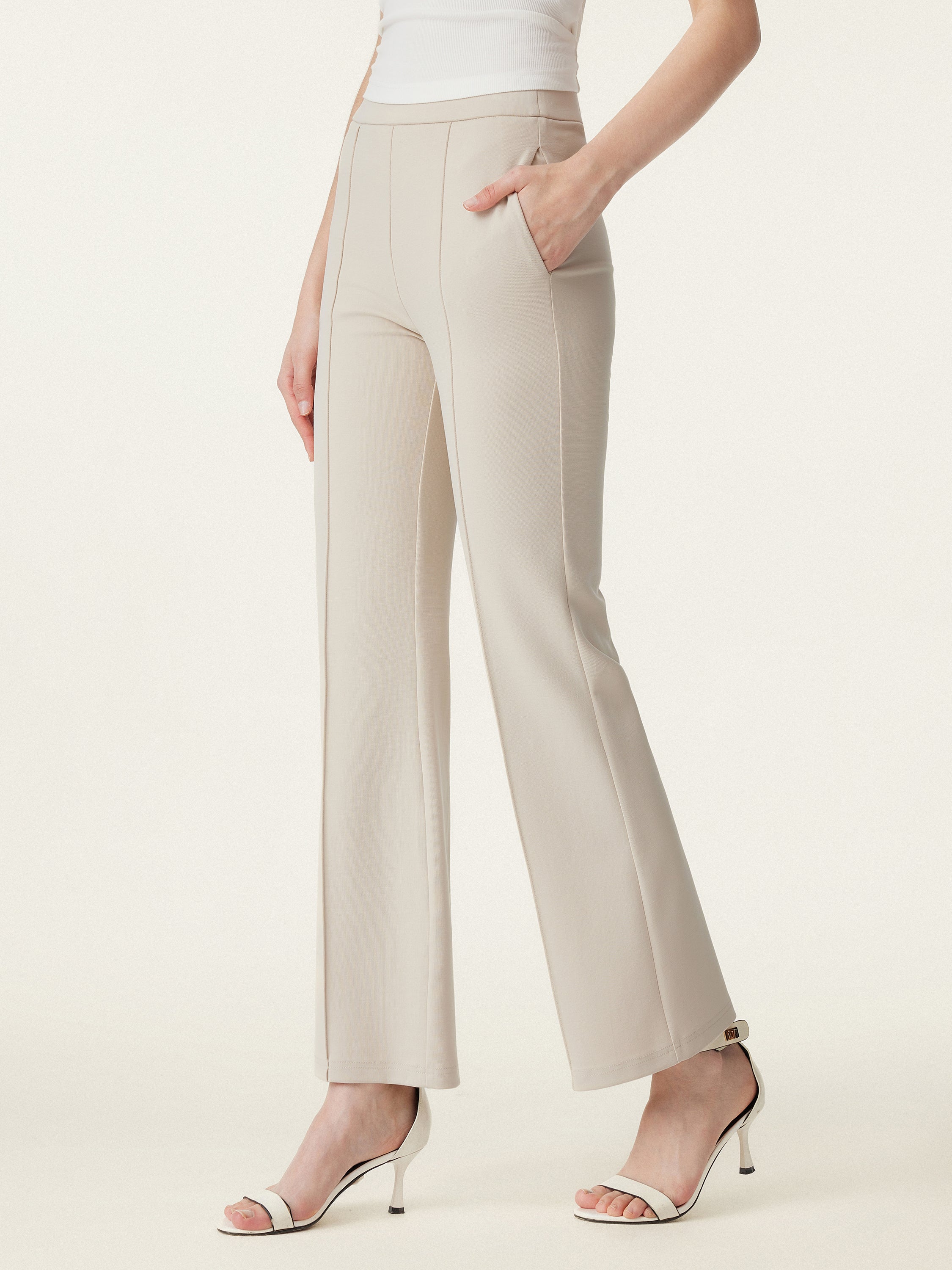Mid Rise Pull-on Flare Pant