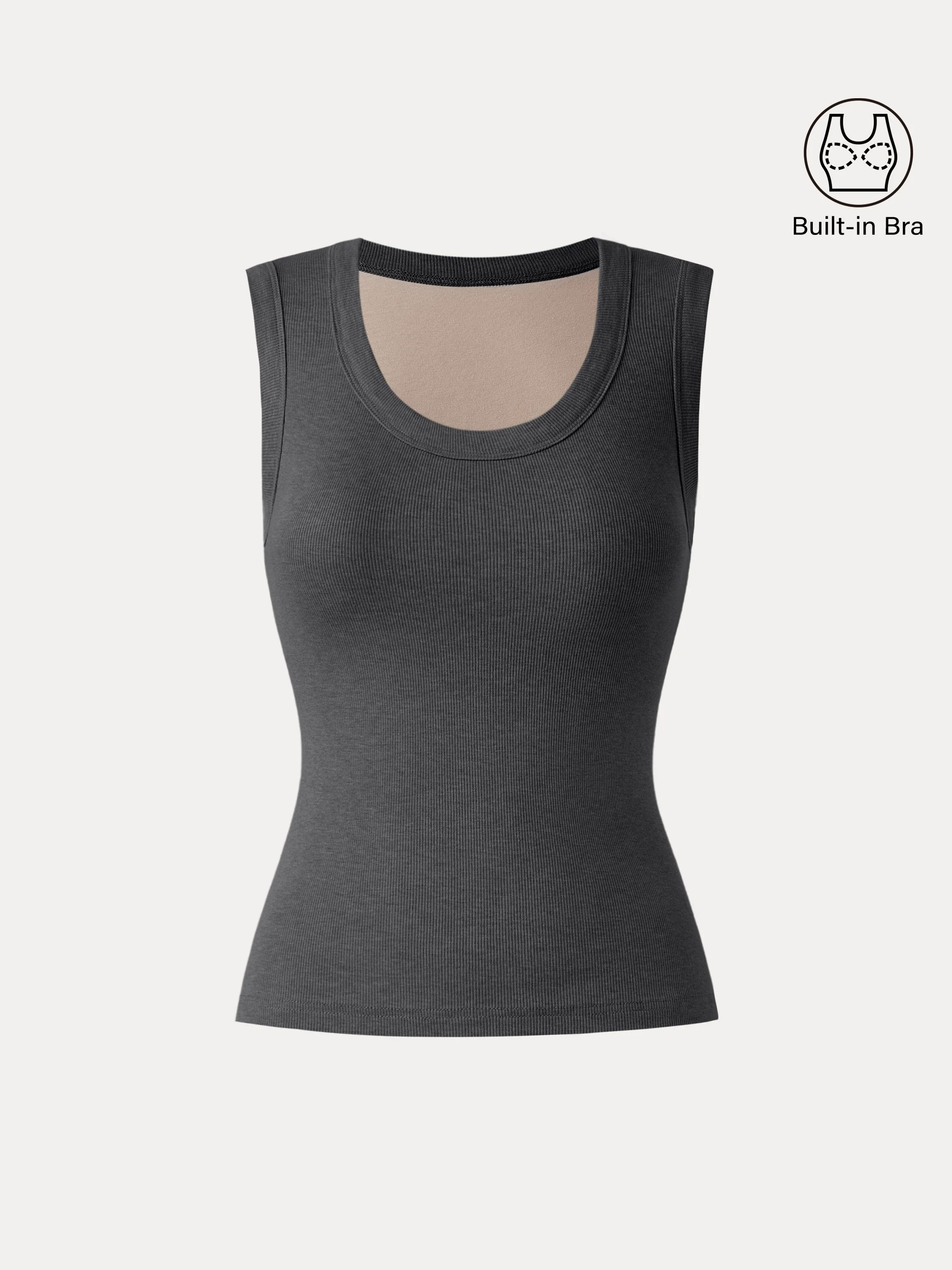 Stretch Cotton Scoopneck New Airy Brami Tank Stretch Cotton Scoopneck New Airy Brami Tank