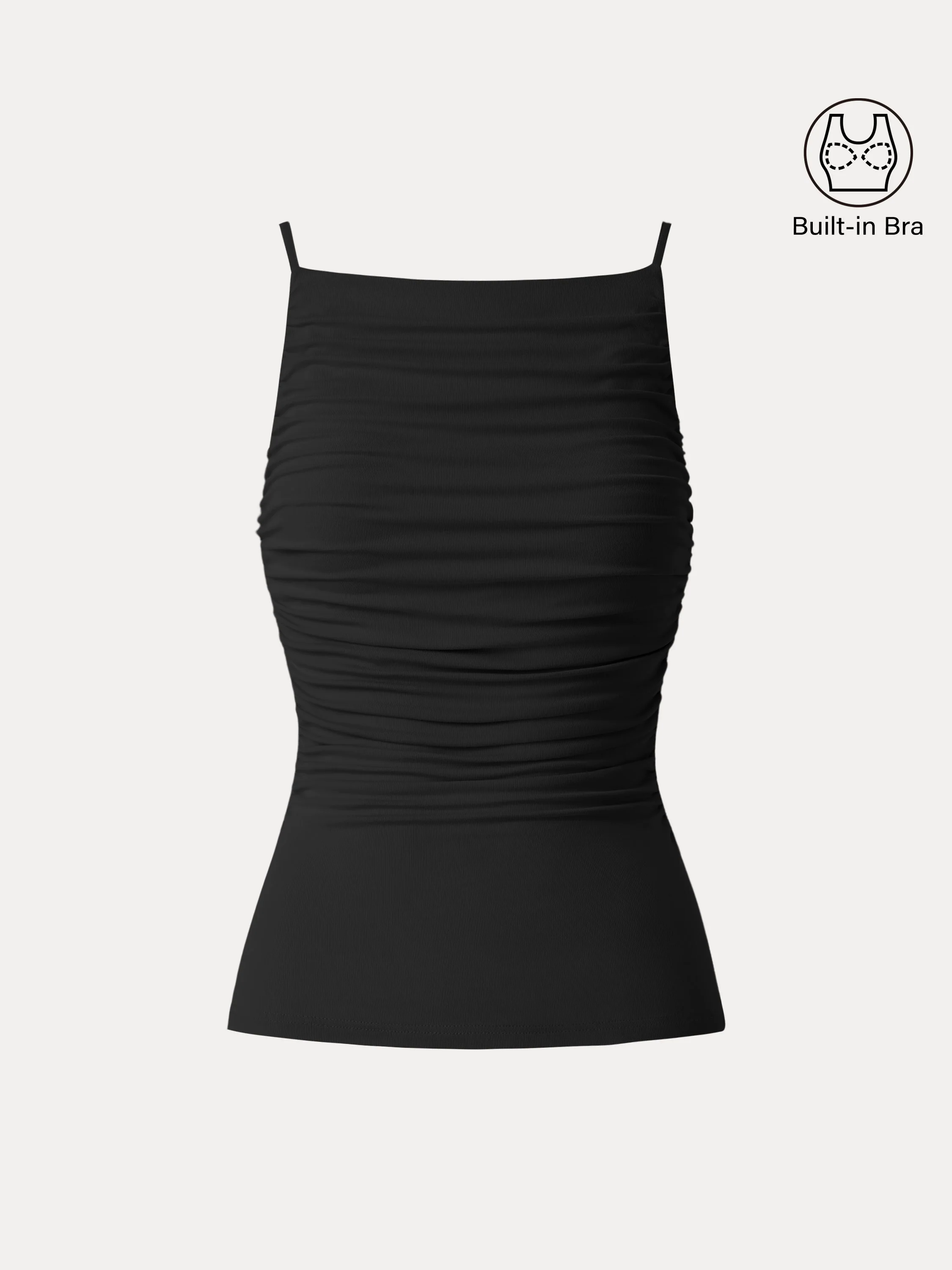 Boatneck Ruched New Airy Brami Tank