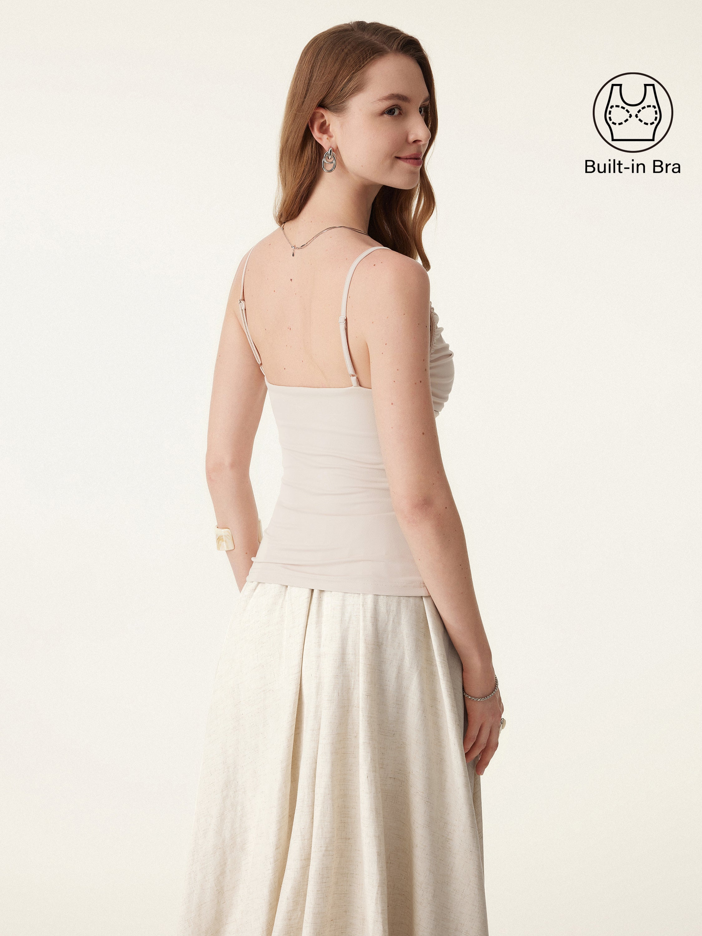 Boatneck Ruched New Airy Brami Tank